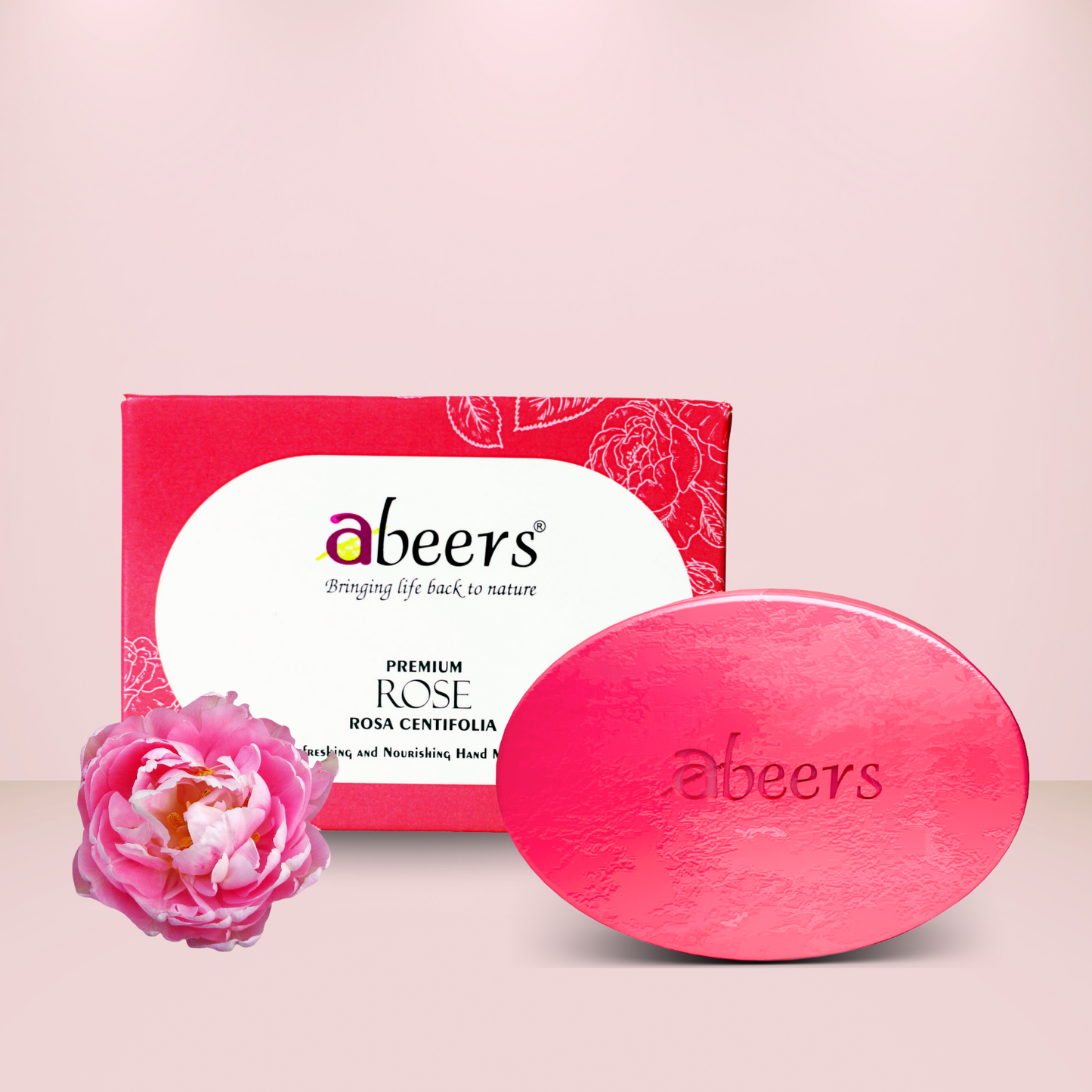 Abeers Handmade Rose Soap (100g)
