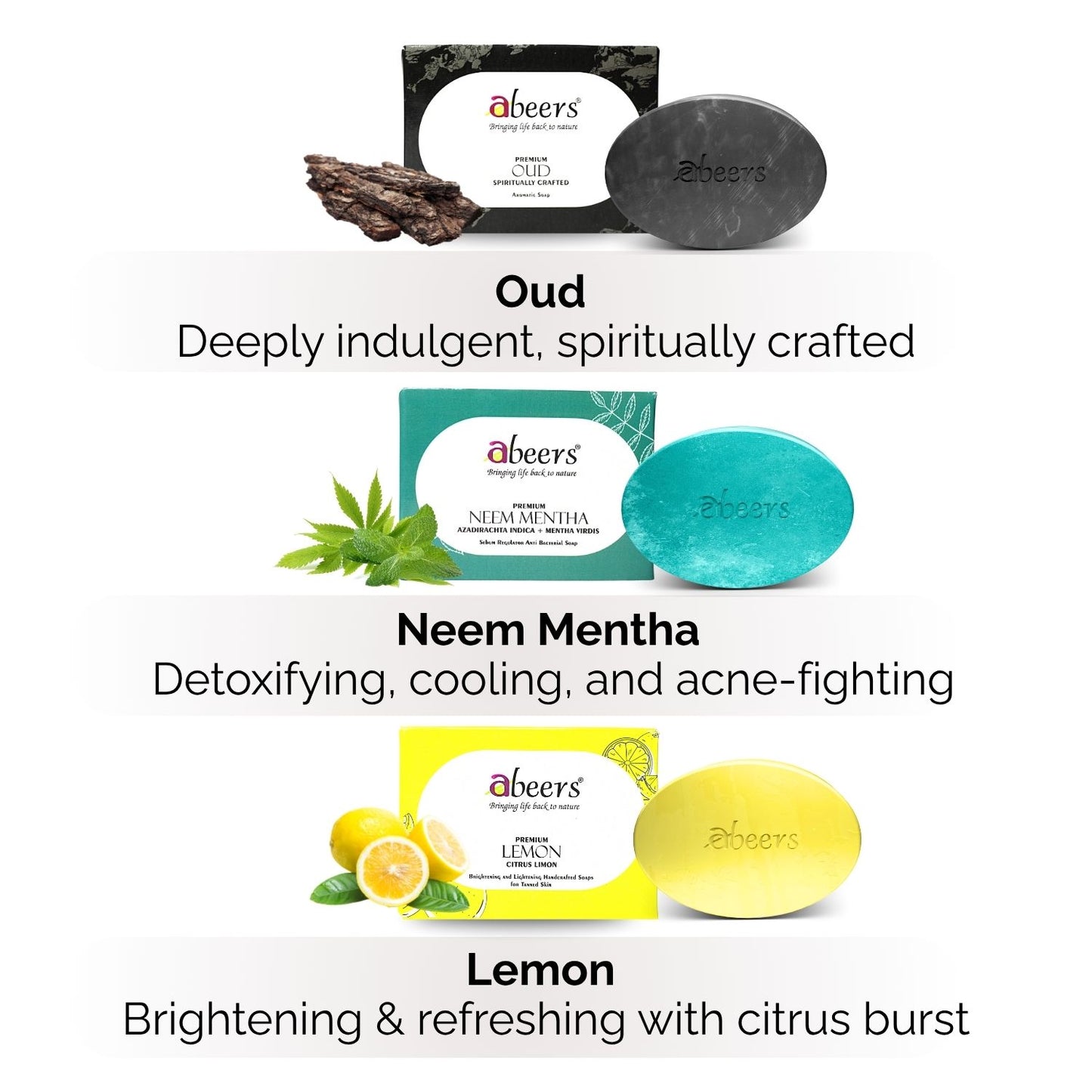 Abeers Cold Processed Soap Combo – (3 x 100g)