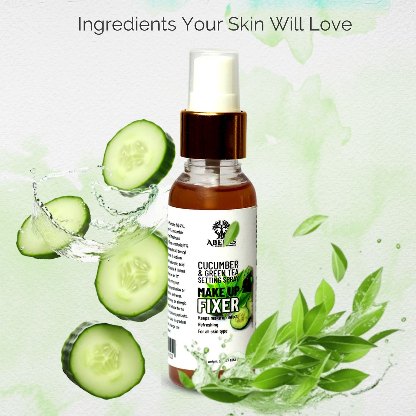 Abeers Cucumber & Green Tea Makeup Setting Spray (50ml)