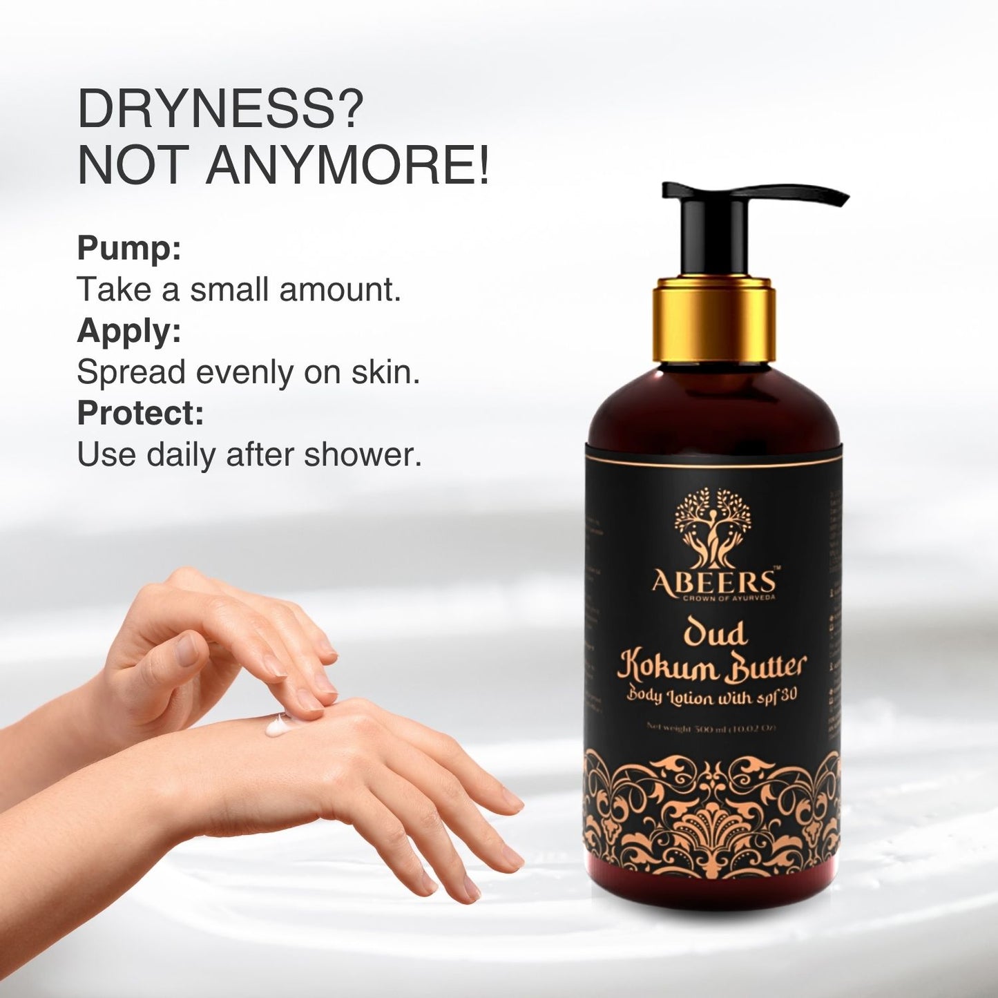 Abeers Oud Kokum Body Lotion SPF30 (300g)