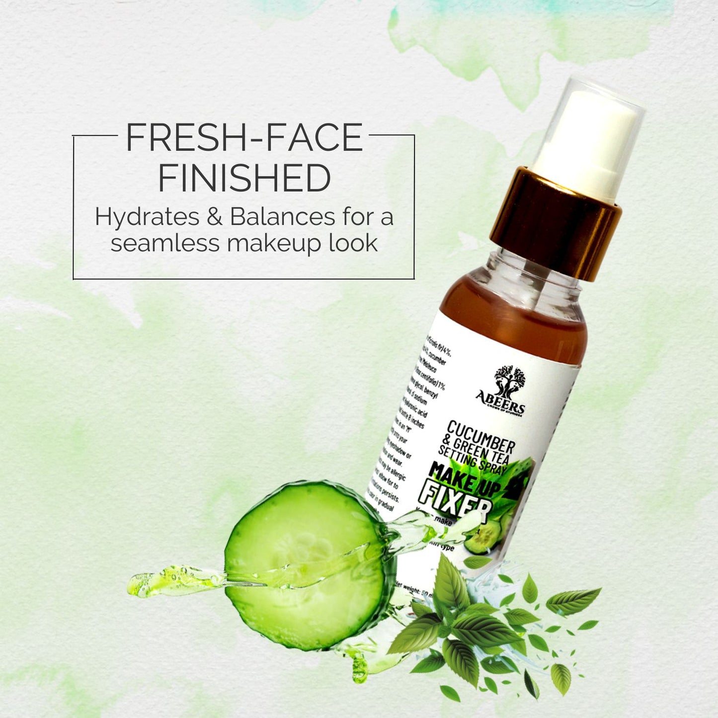 Abeers Cucumber & Green Tea Makeup Setting Spray (50ml)
