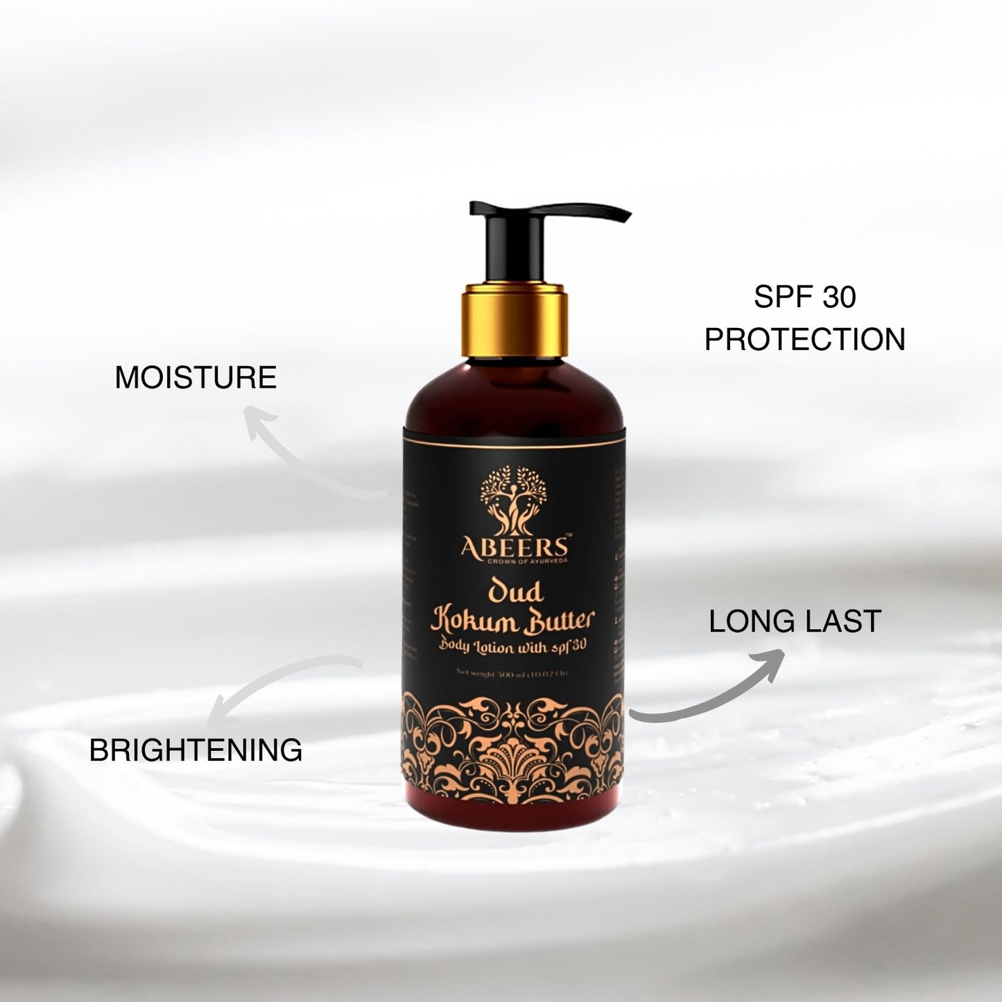 Abeers Oud Kokum Body Lotion SPF30 (300g)