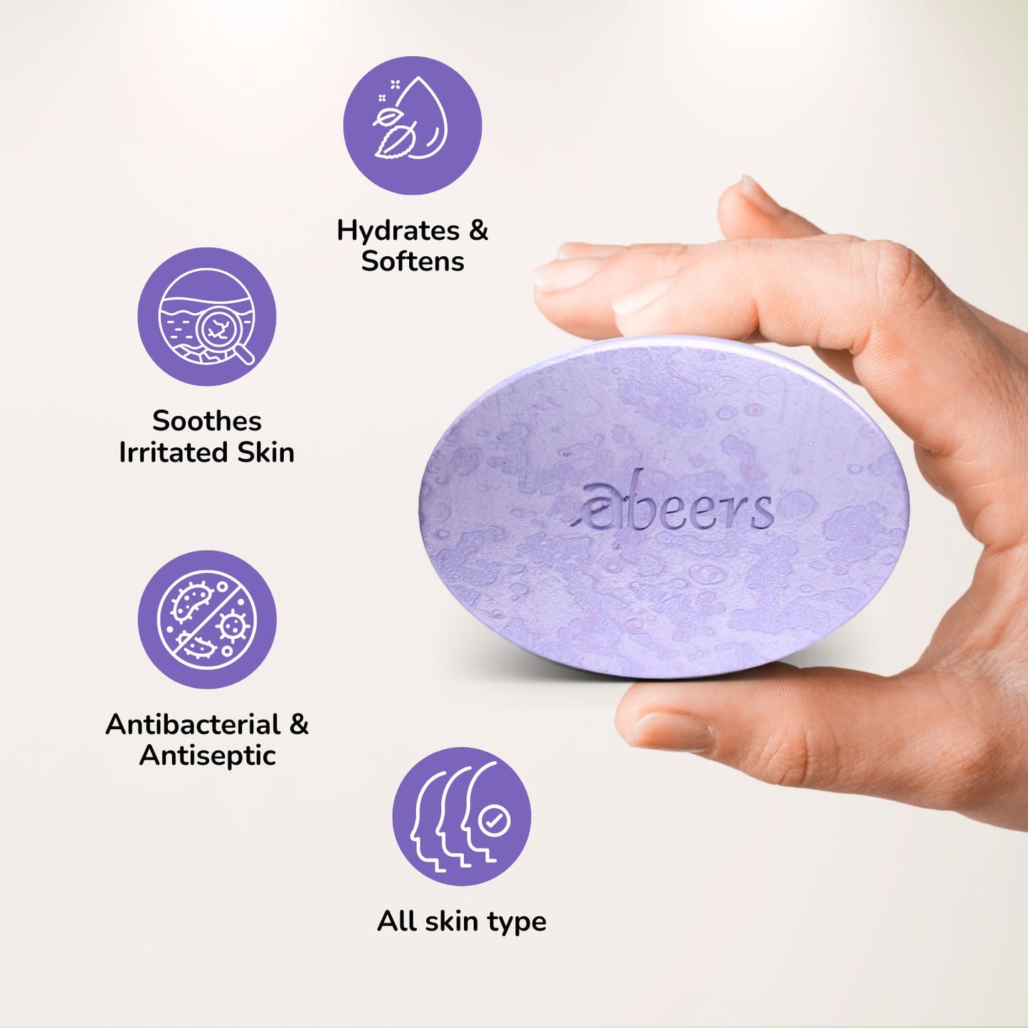 Abeers Handmade Lavender Soap (100g)