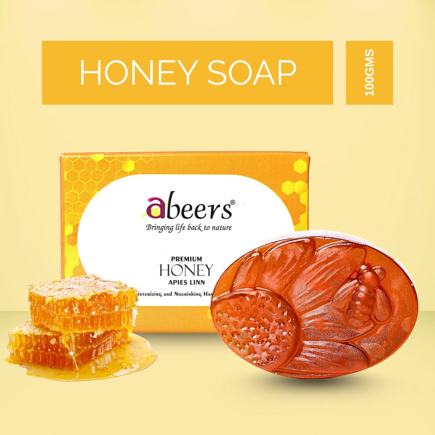Abeers Handmade Honey Soap (100g)