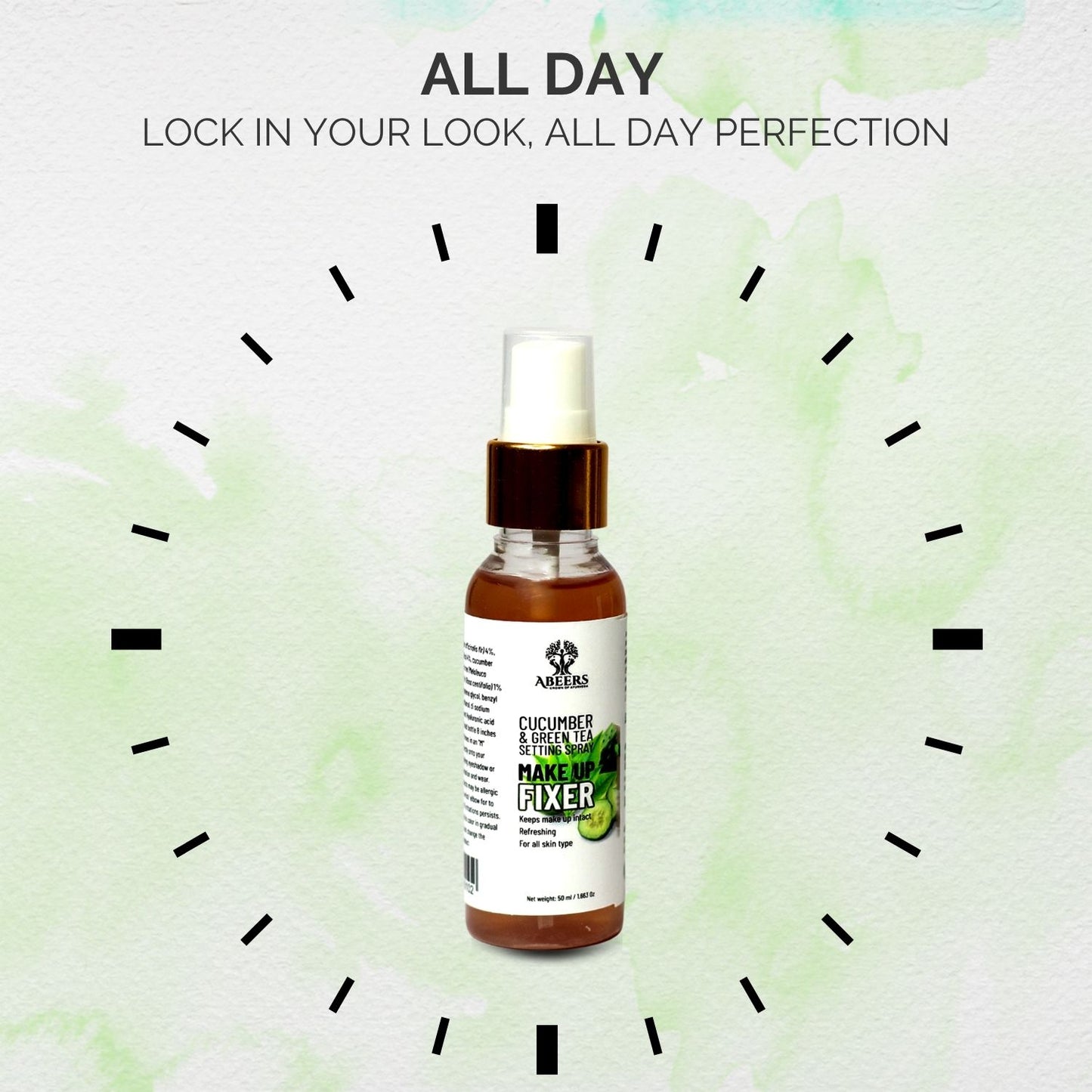 Abeers Cucumber & Green Tea Makeup Setting Spray (50ml)