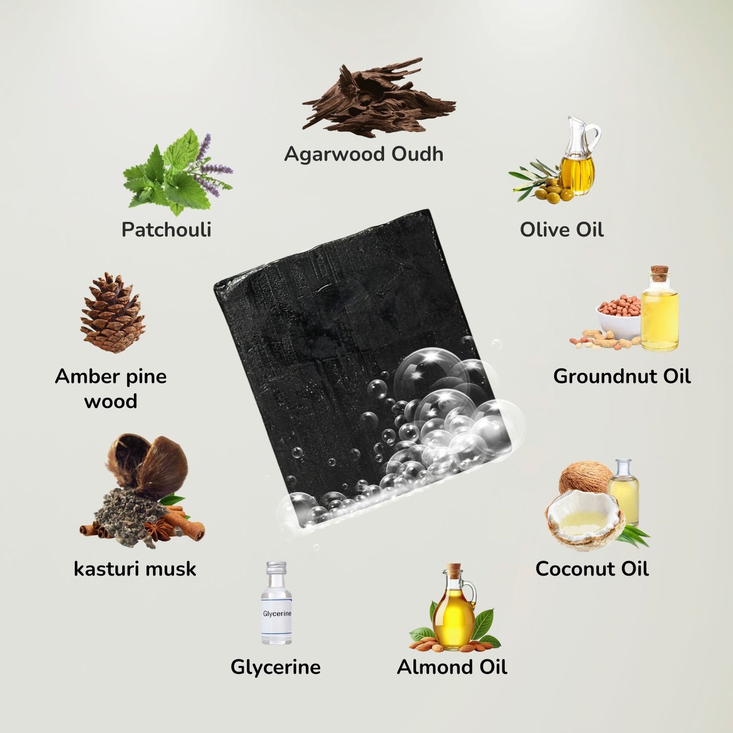 Abeers Oud Kasturi Handmade Soap (125g)