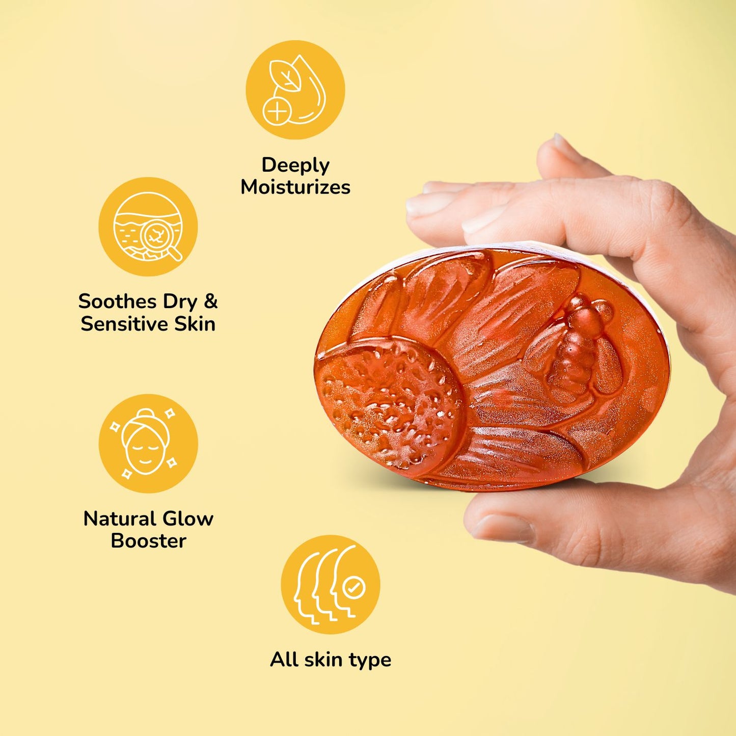 Abeers Handmade Honey Soap (100g)