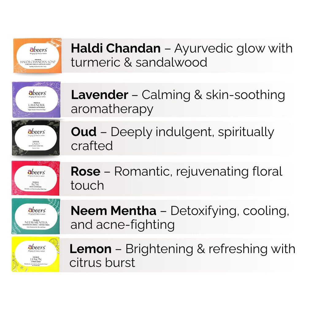 Abeers Handmade Soaps Combo –  (6 x 100g)