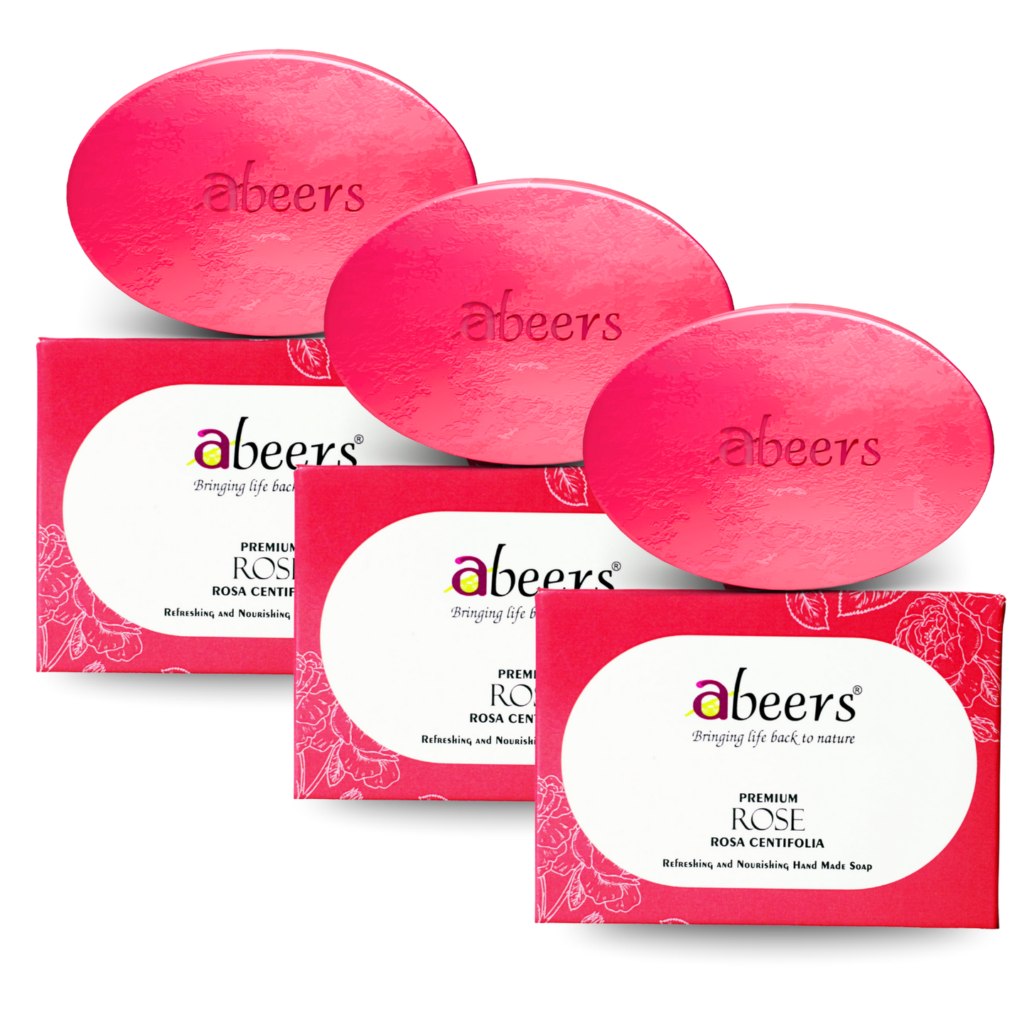 Abeers Handmade Rose Soap (100g)