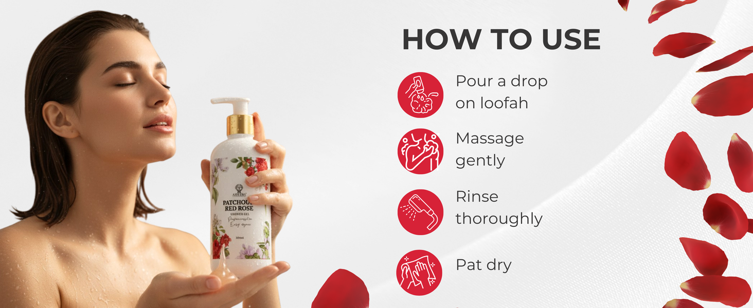 Patchouli Red Rose Shower Gel 300ml