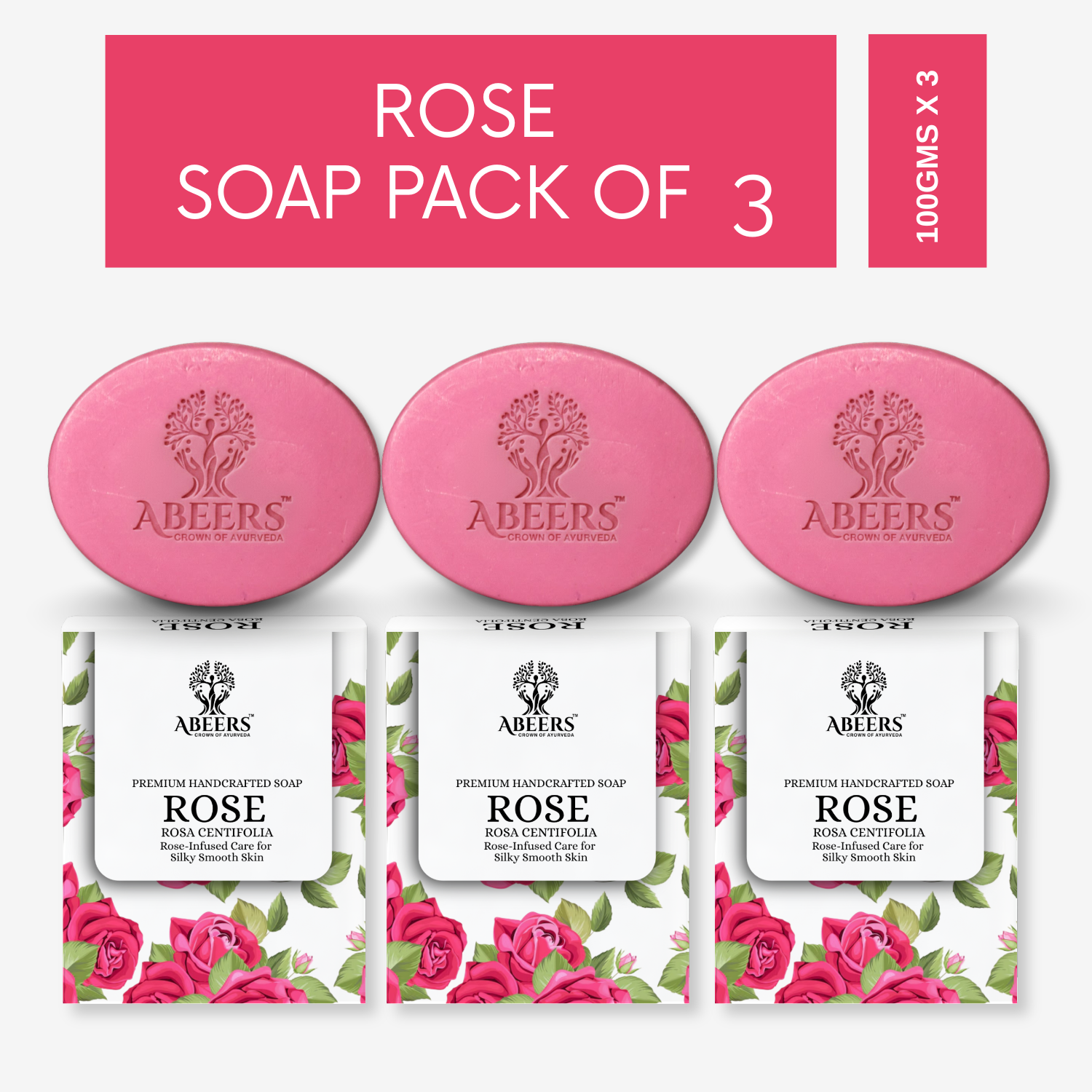 Handmade Rose Soap Pack