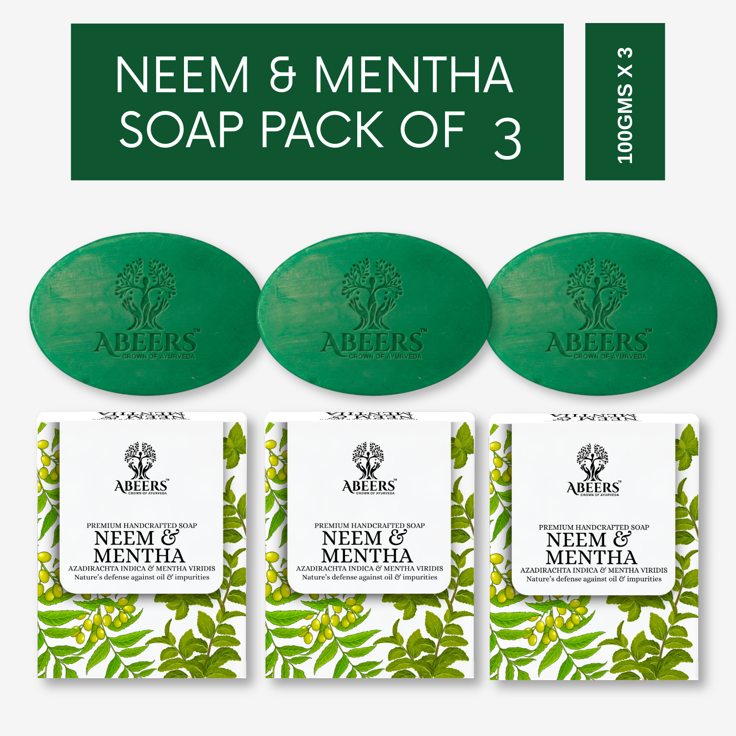 Handmade Neem & Mentha Soap