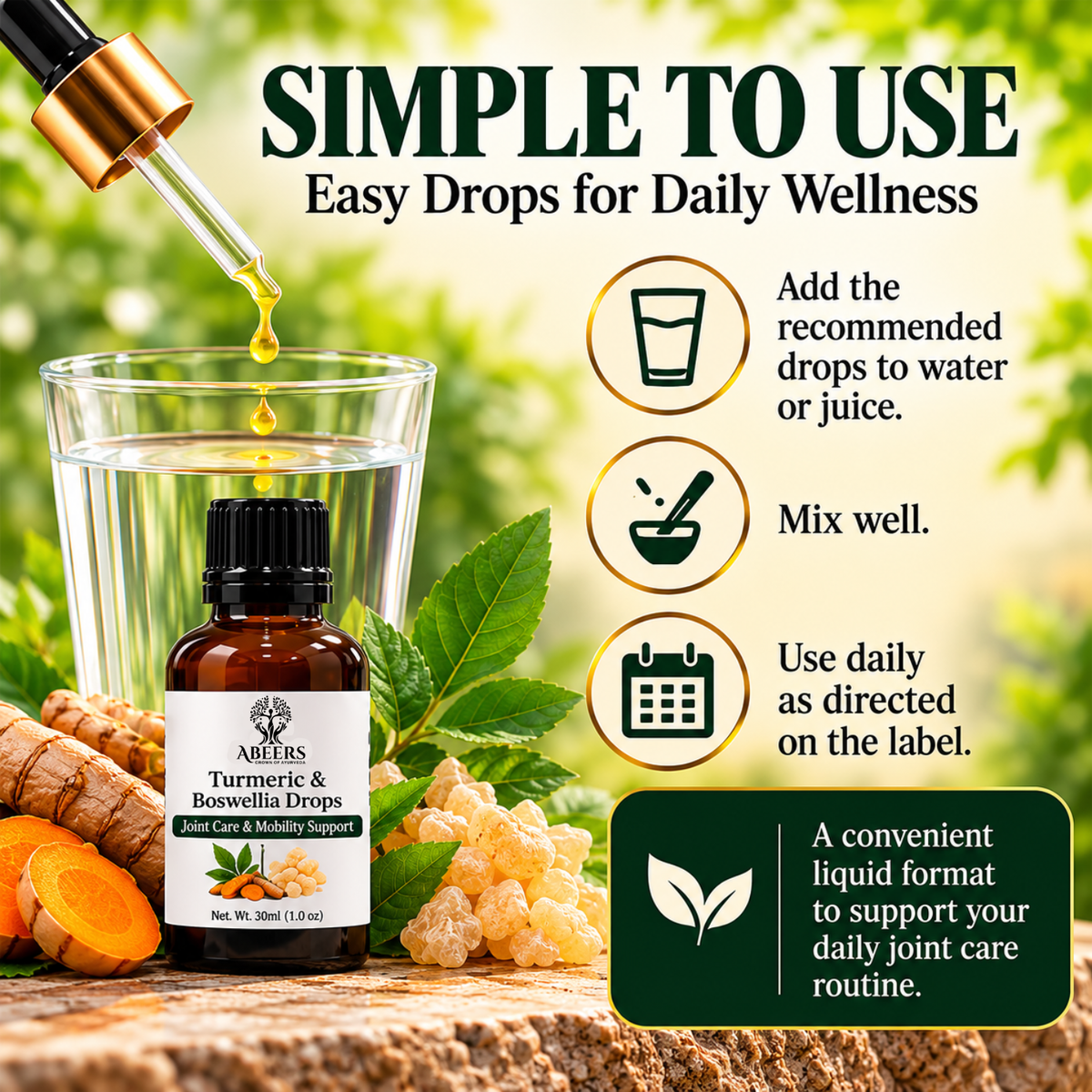 Abeers Turmeric & Boswellia (Shallaki) Drops