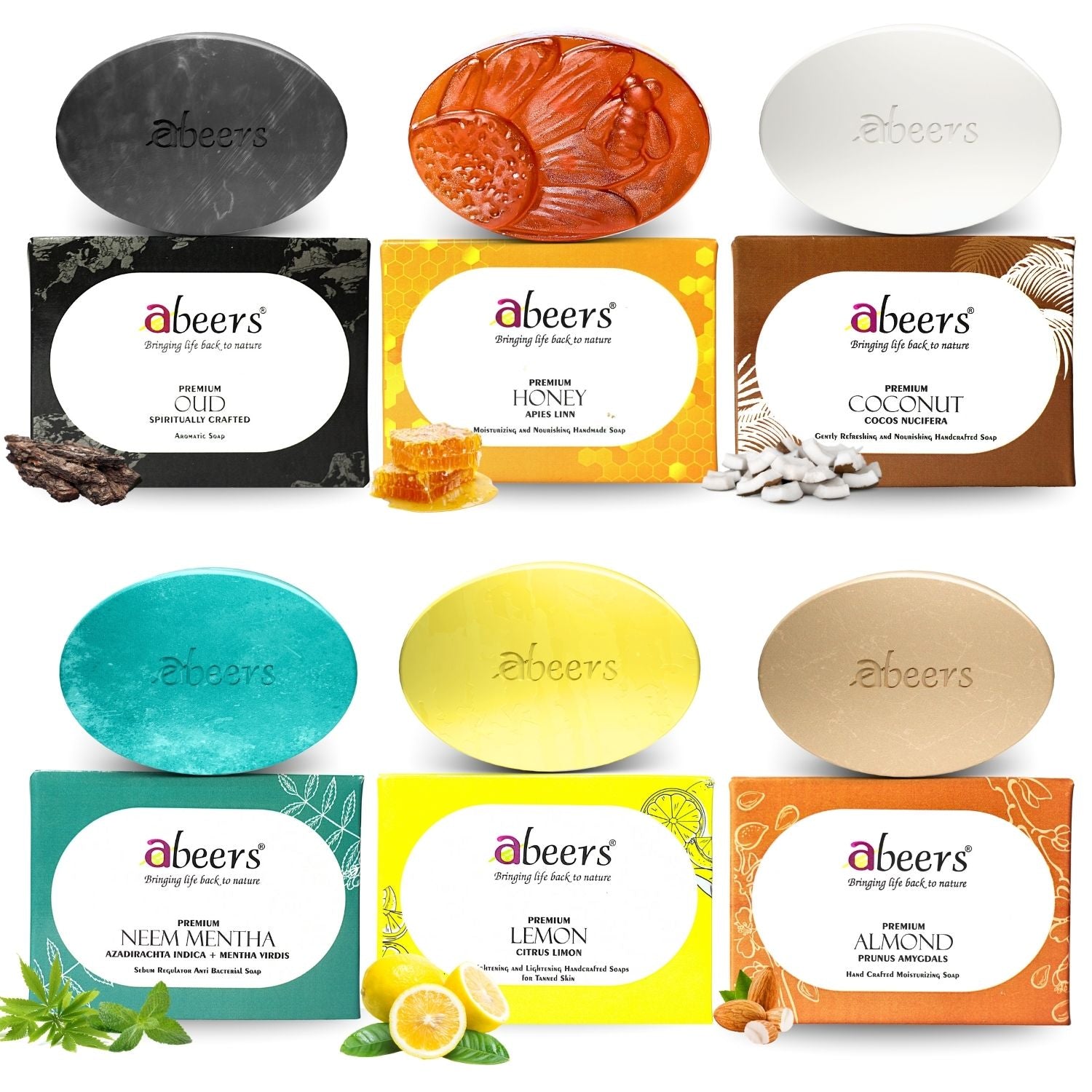 Abeers Cold Processed Soaps Combo – (6 x 100g)