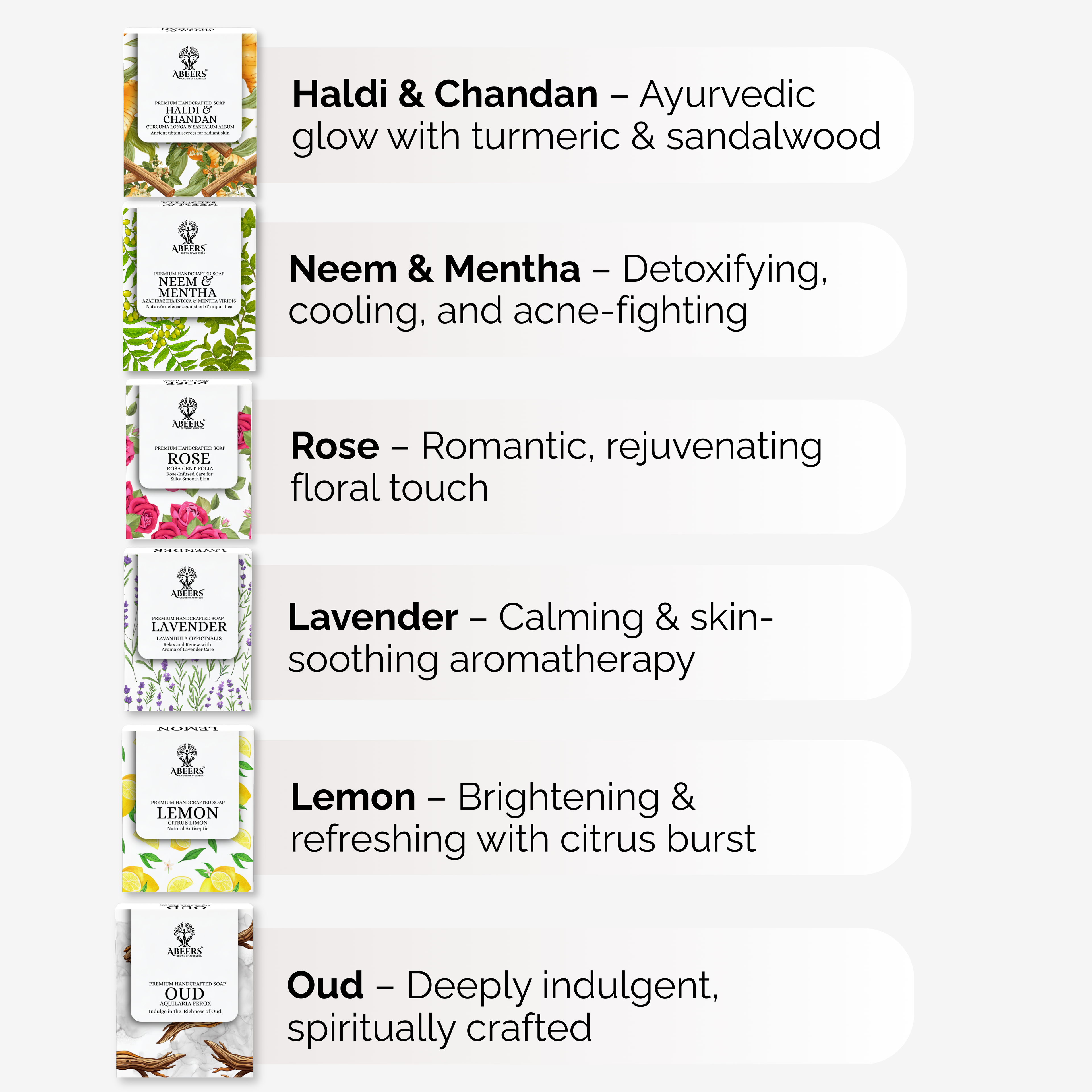 Handmade Soaps Combo –  (6 x 100g)