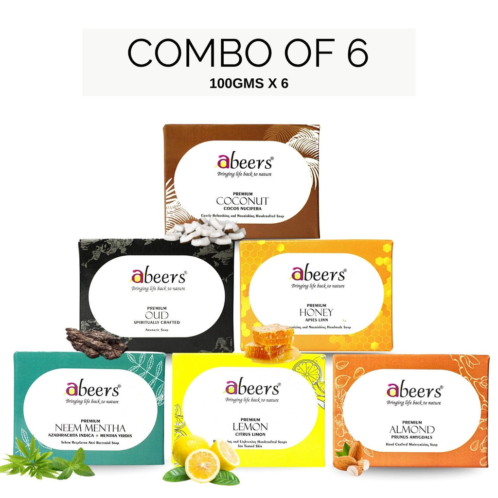 Abeers Cold Processed Soaps Combo – (6 x 100g)