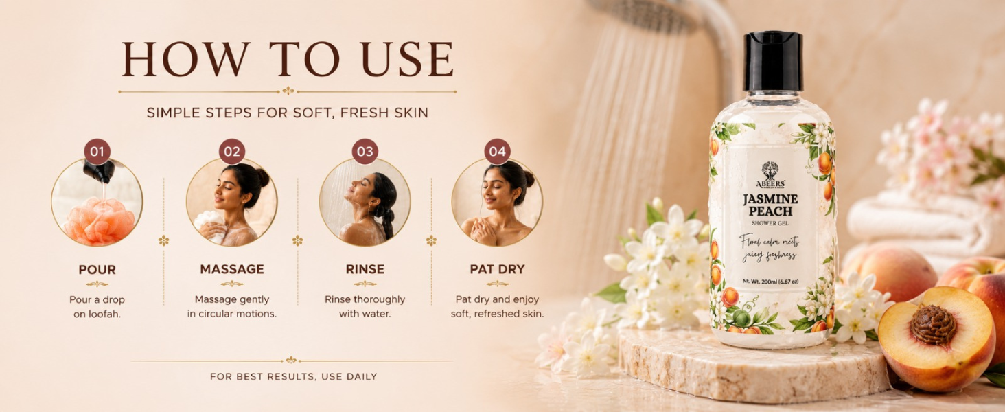 Jasmine Peach Shower Gel