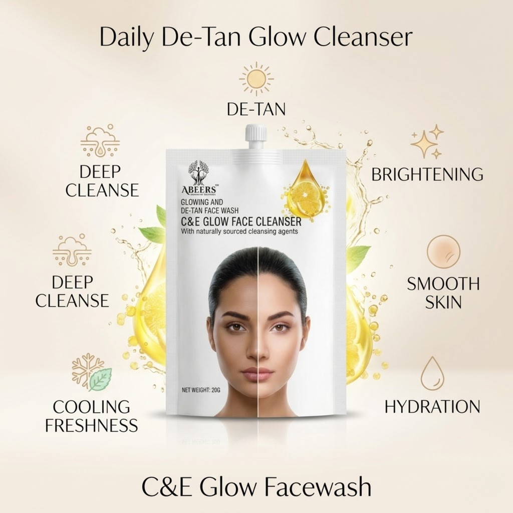 C&E Glow Face Cleanser De-Tan Face Wash