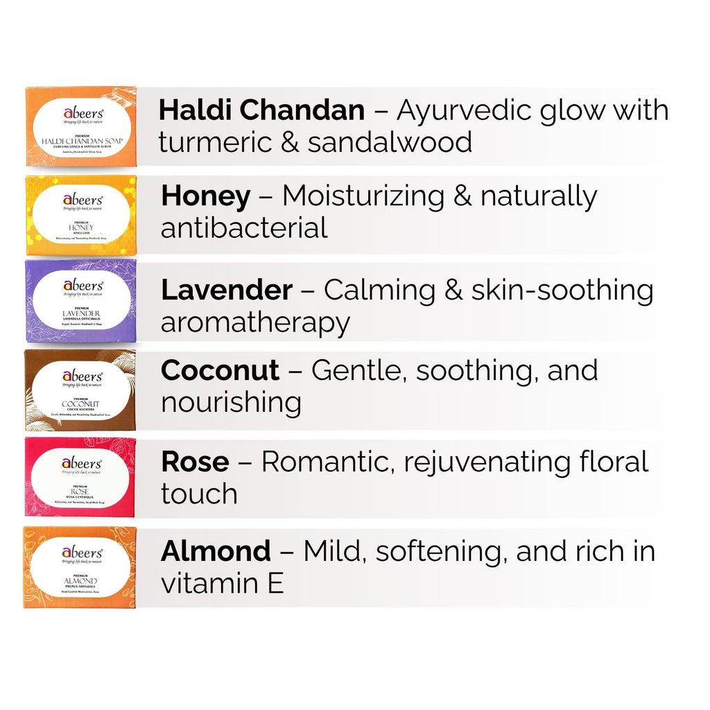 Abeers Handmade Soaps Combo – (6 x 100g)