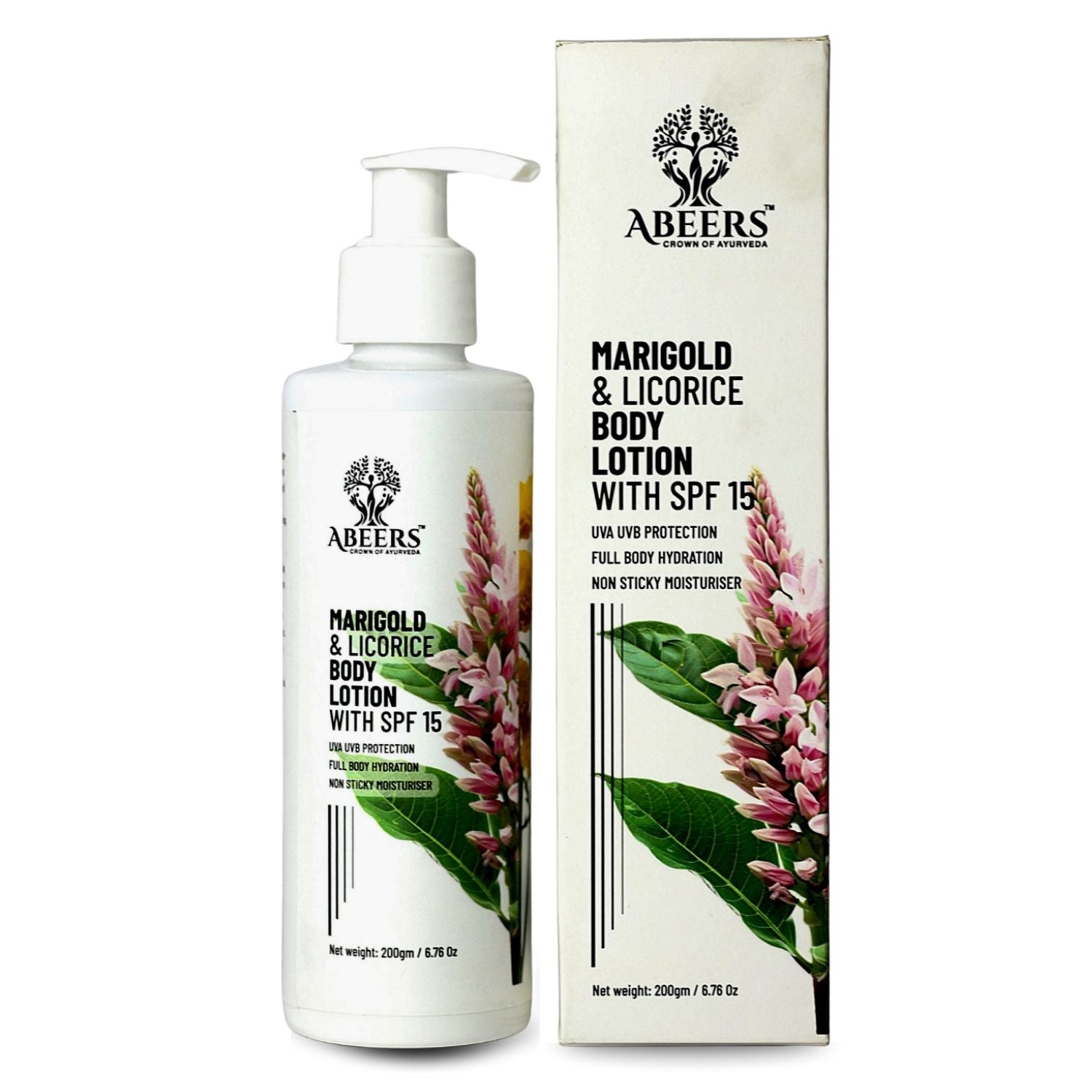 Abeers Marigold & Licorice Body Lotion SPF 15