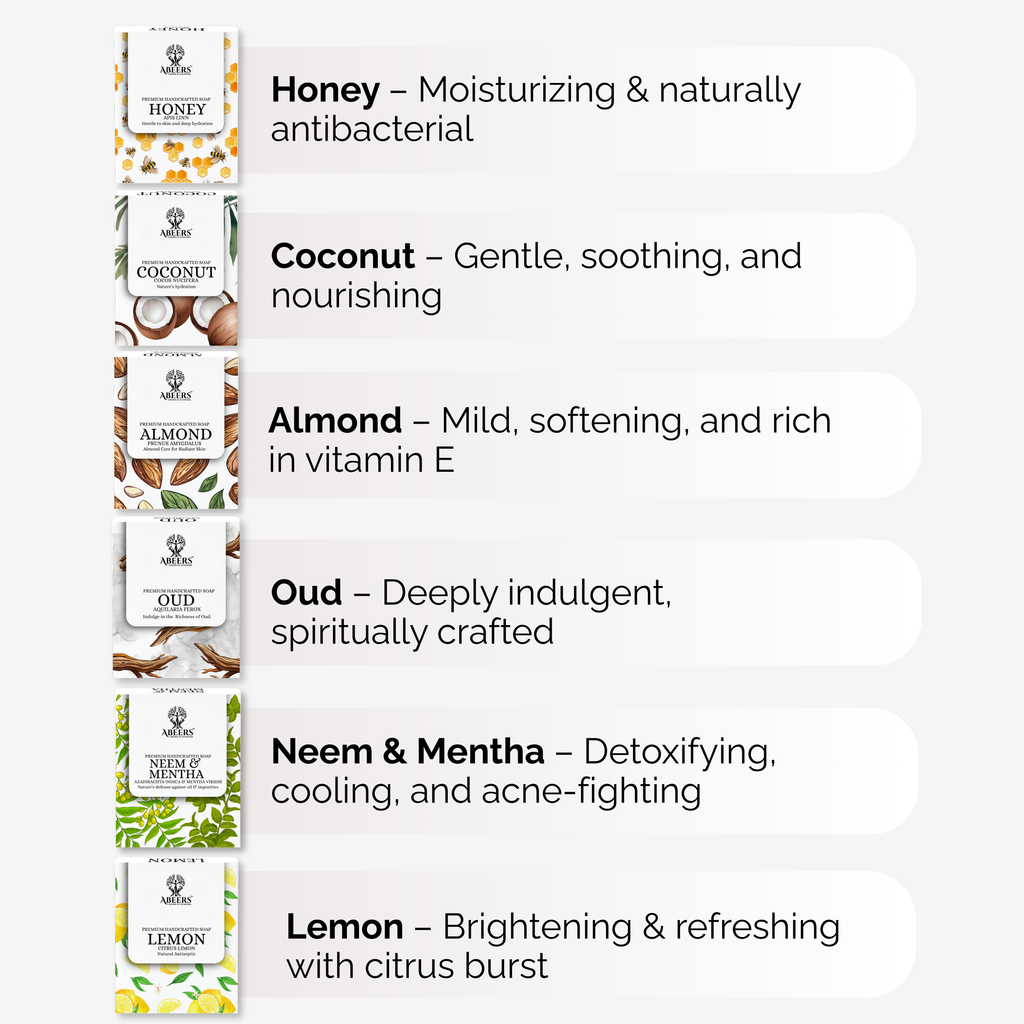 Handmade Processed Soaps Combo – (6 x 100g)