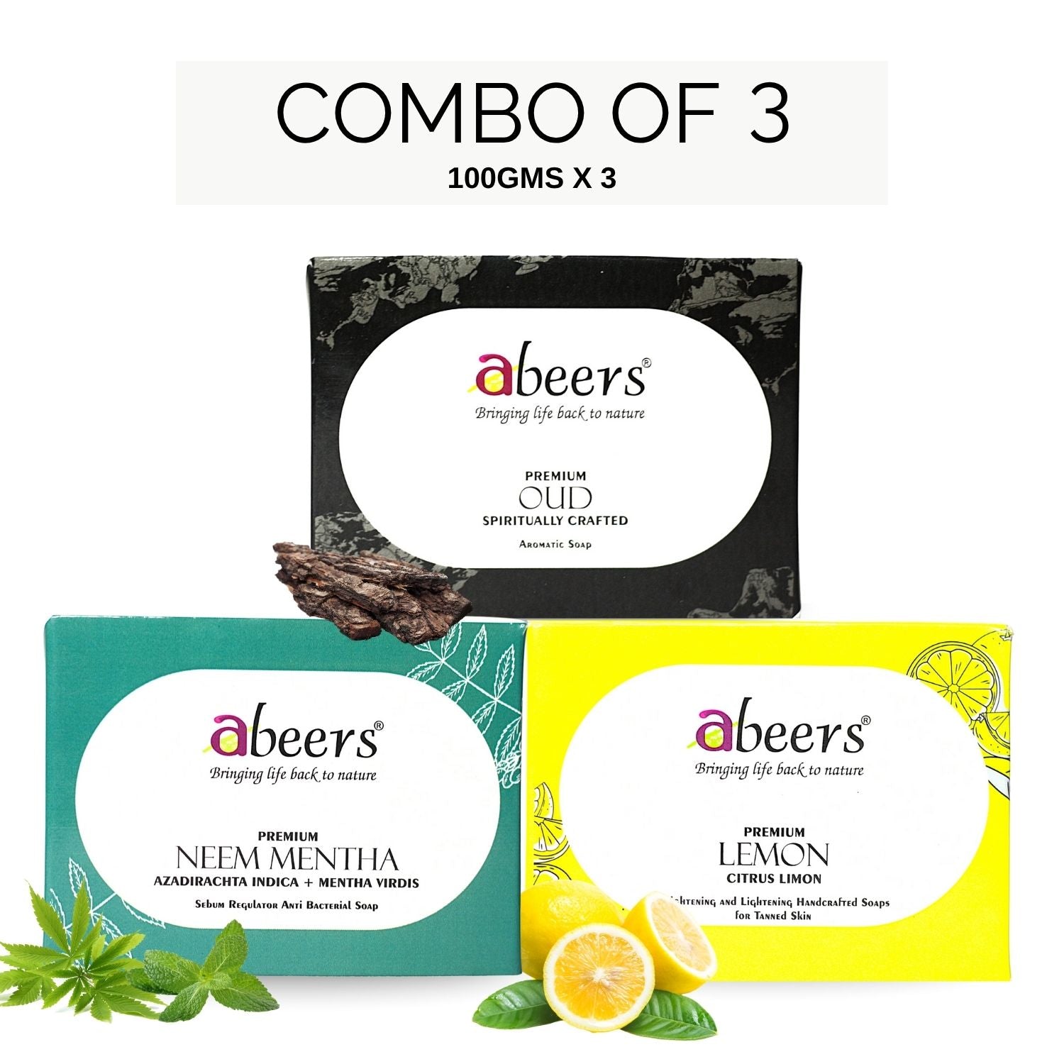 Abeers Cold Processed Soap Combo –  (3 x 100g)