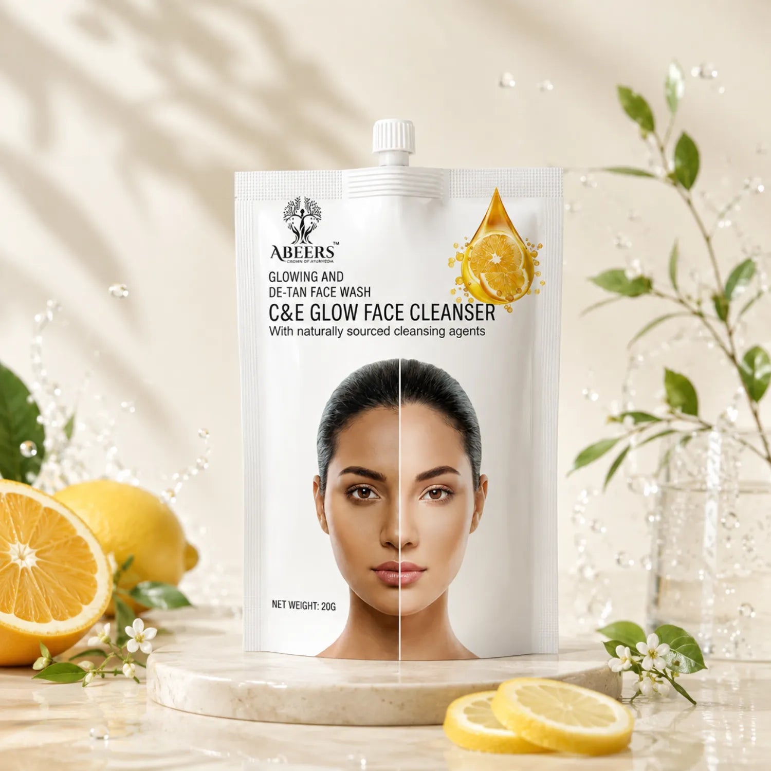 C&E Glow Face Cleanser De-Tan Face Wash