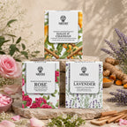 Cold Process Soap Combo – Rose, Lavender & Haldi Chandan (3 x 100g)