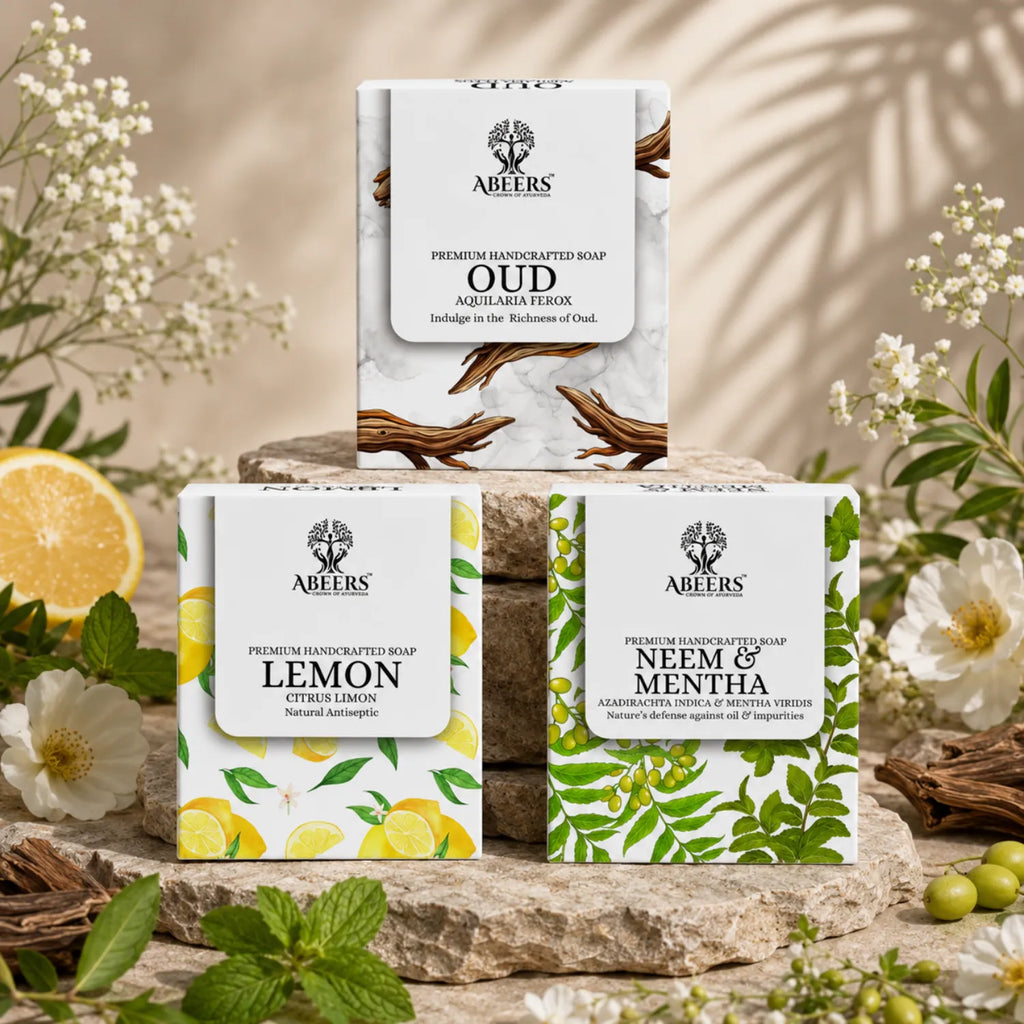 Cold Processed Soap Combo – Lemon, Oud & Neem Mentha (3 x 100g)