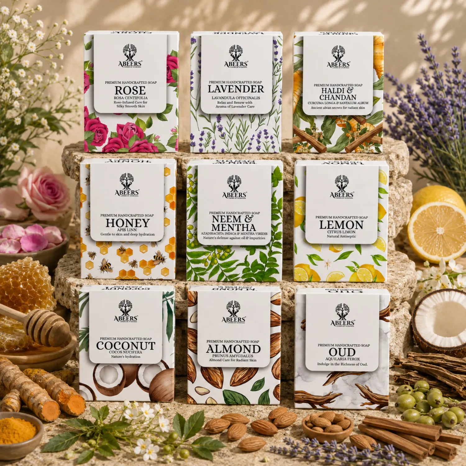 Handcrafted Cold Processed Soap Combo –  (9 x 100g)