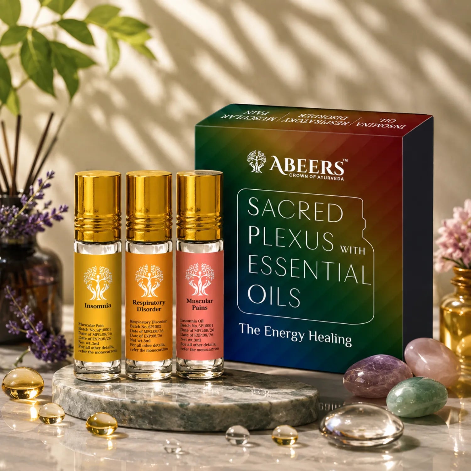 Sacred Plexus Energy Healing Oils 18ml (3 x 6ml)