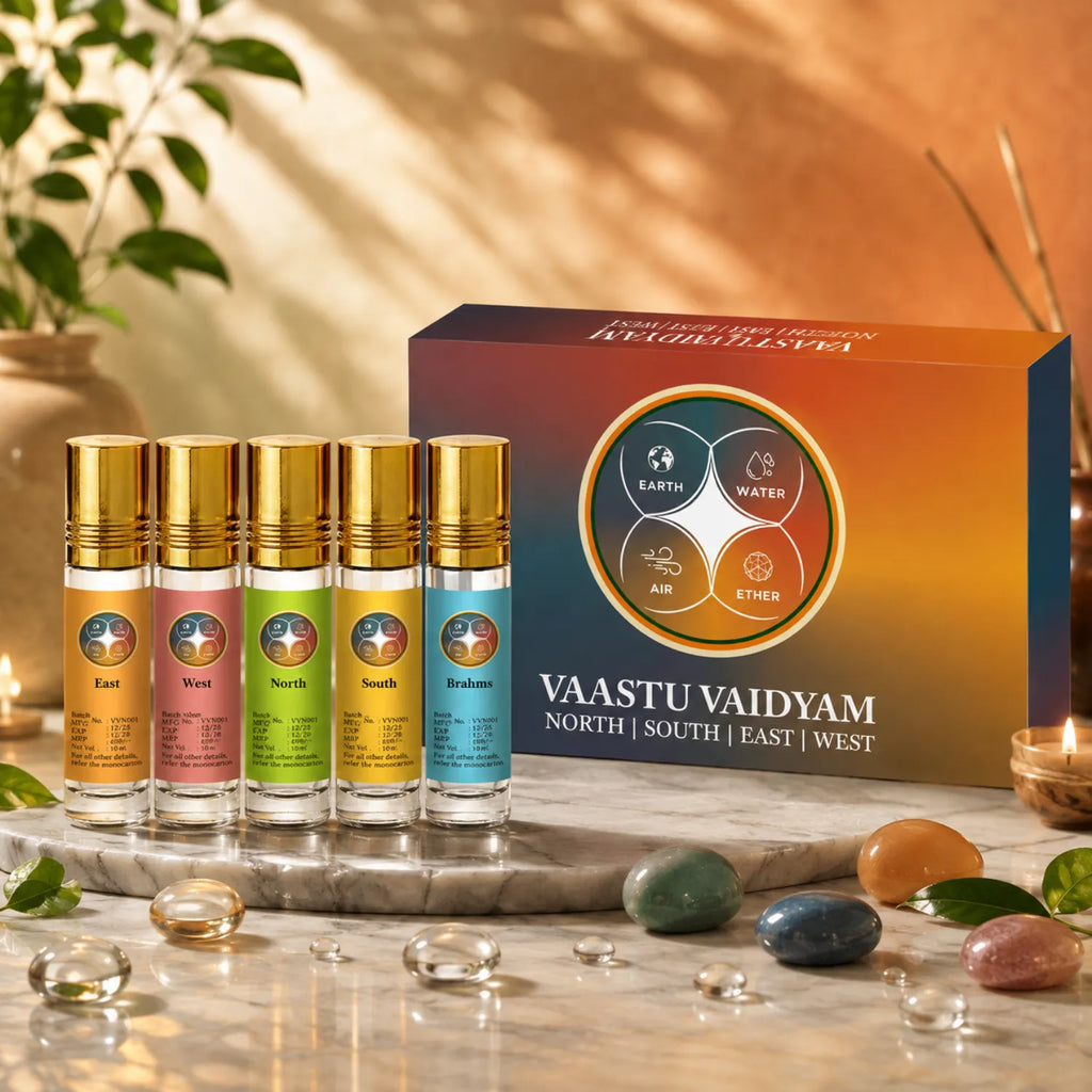 Vaastu Vaidyam Essential Oil Roll-Ons 30ml (5 x 6ml)