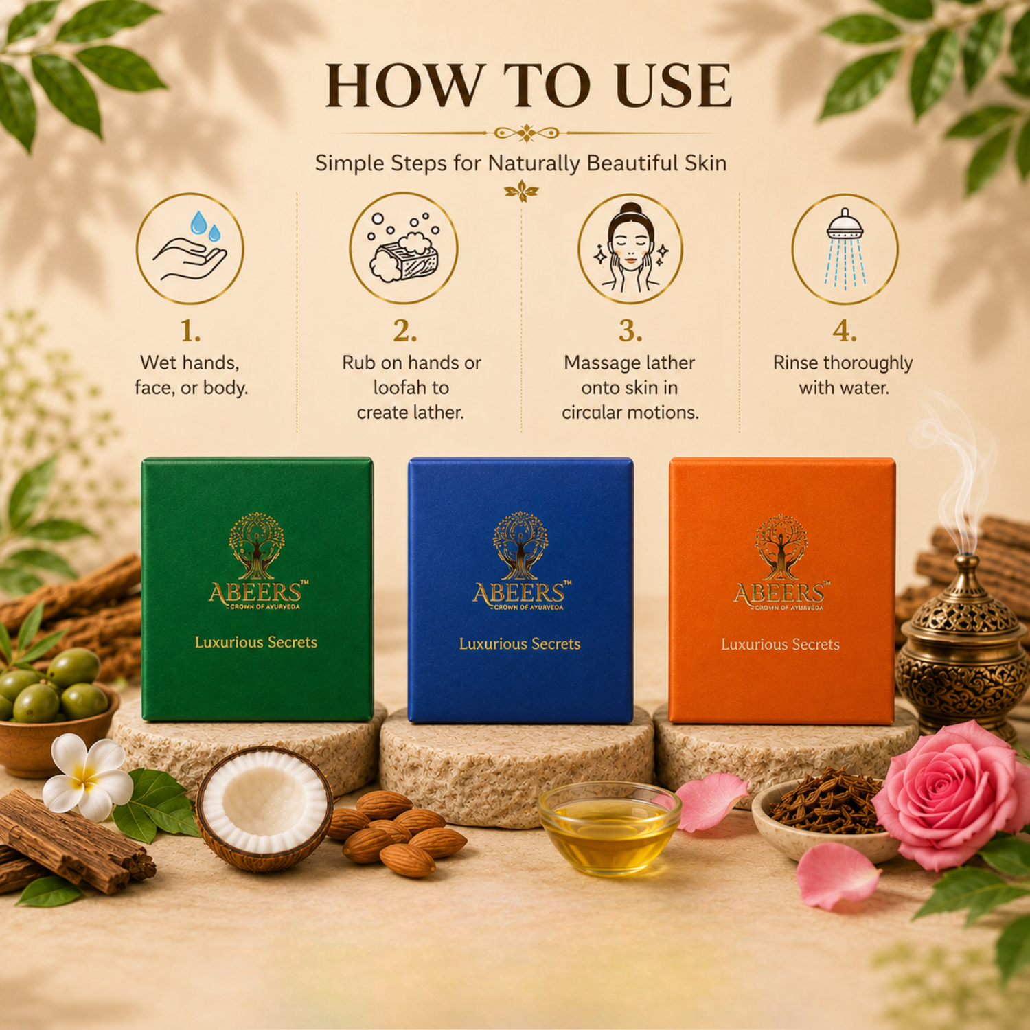 Oud Luxury Soap Gift Set (Pack of 3)