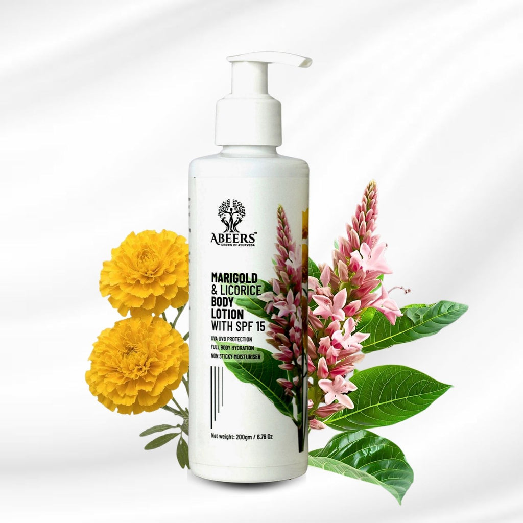 Abeers Marigold & Licorice Body Lotion SPF 15