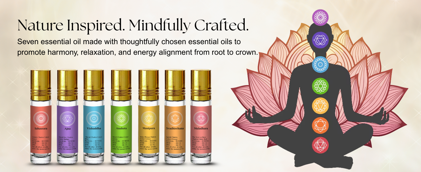 7 Chakras Healing Oil Set 42ml (7 x 6ml)