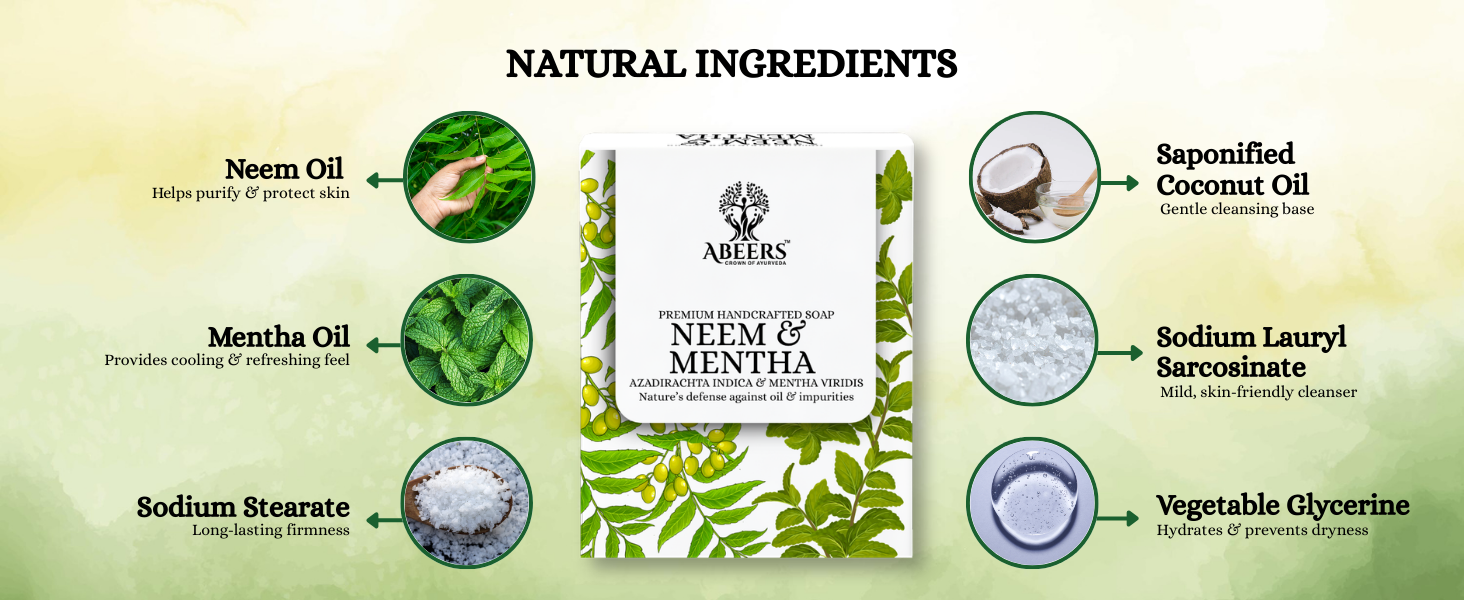 Handmade Neem & Mentha Soap
