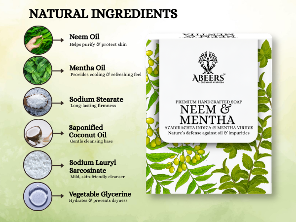 Handmade Neem & Mentha Soap