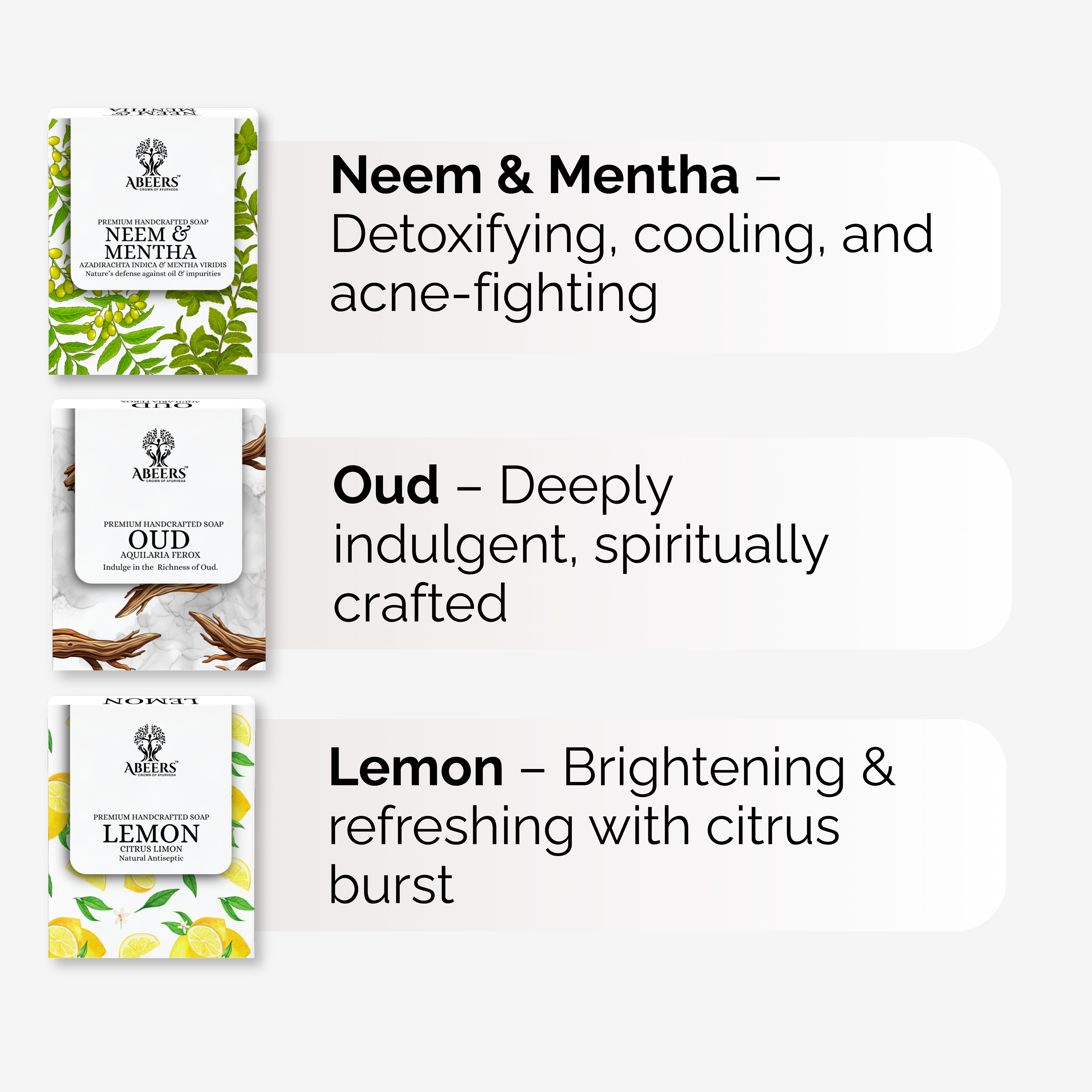 Cold Processed Soap Combo –  (3 x 100g)