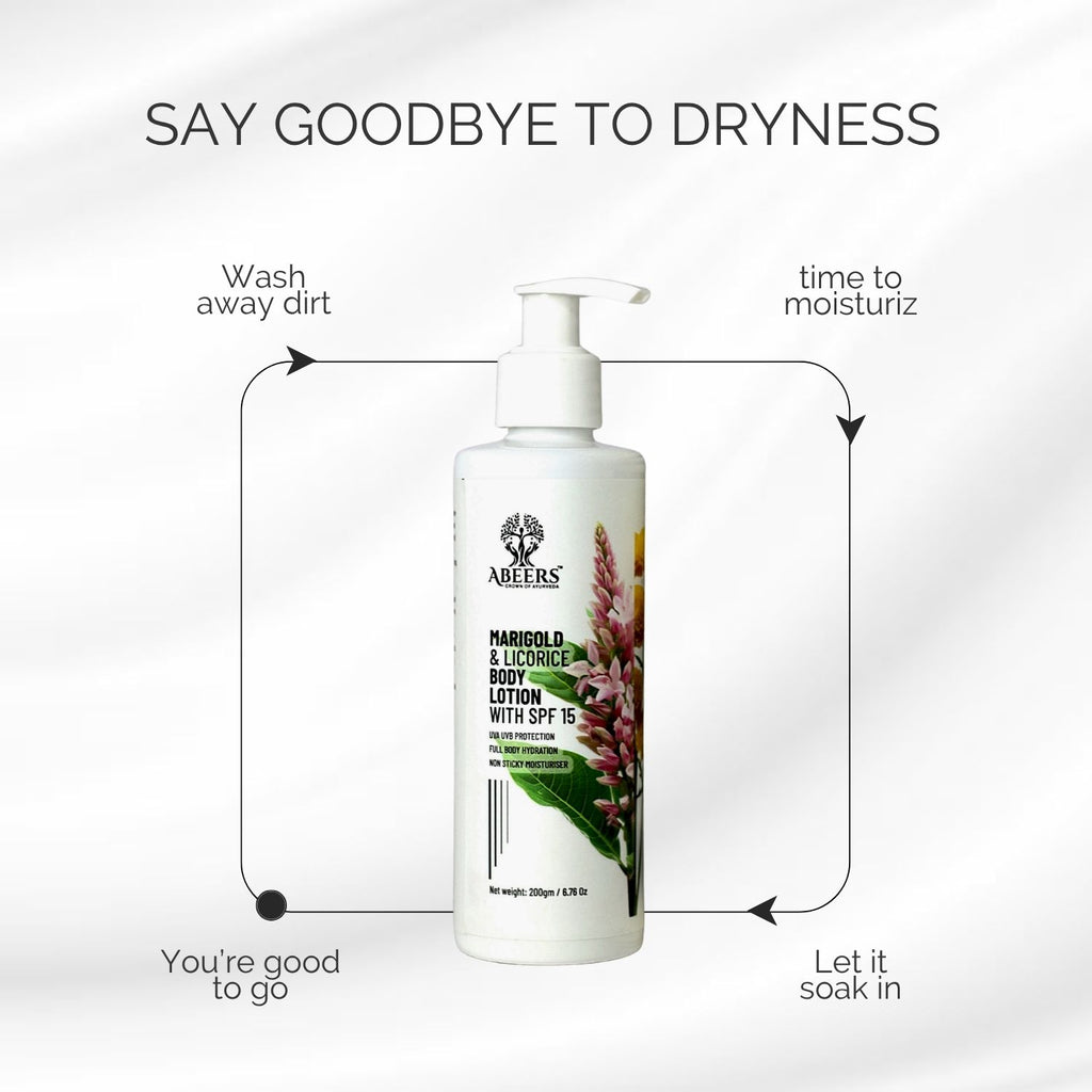 Abeers Marigold & Licorice Body Lotion SPF 15
