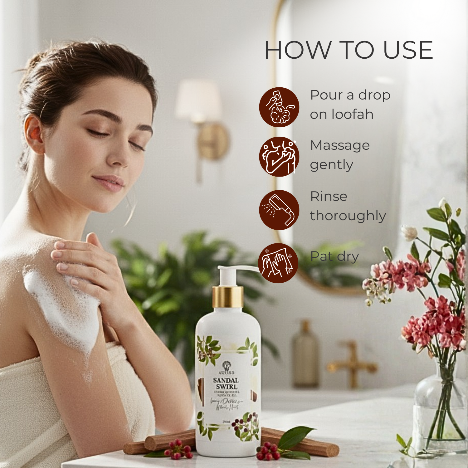 Sandal Swirl Shower Gel