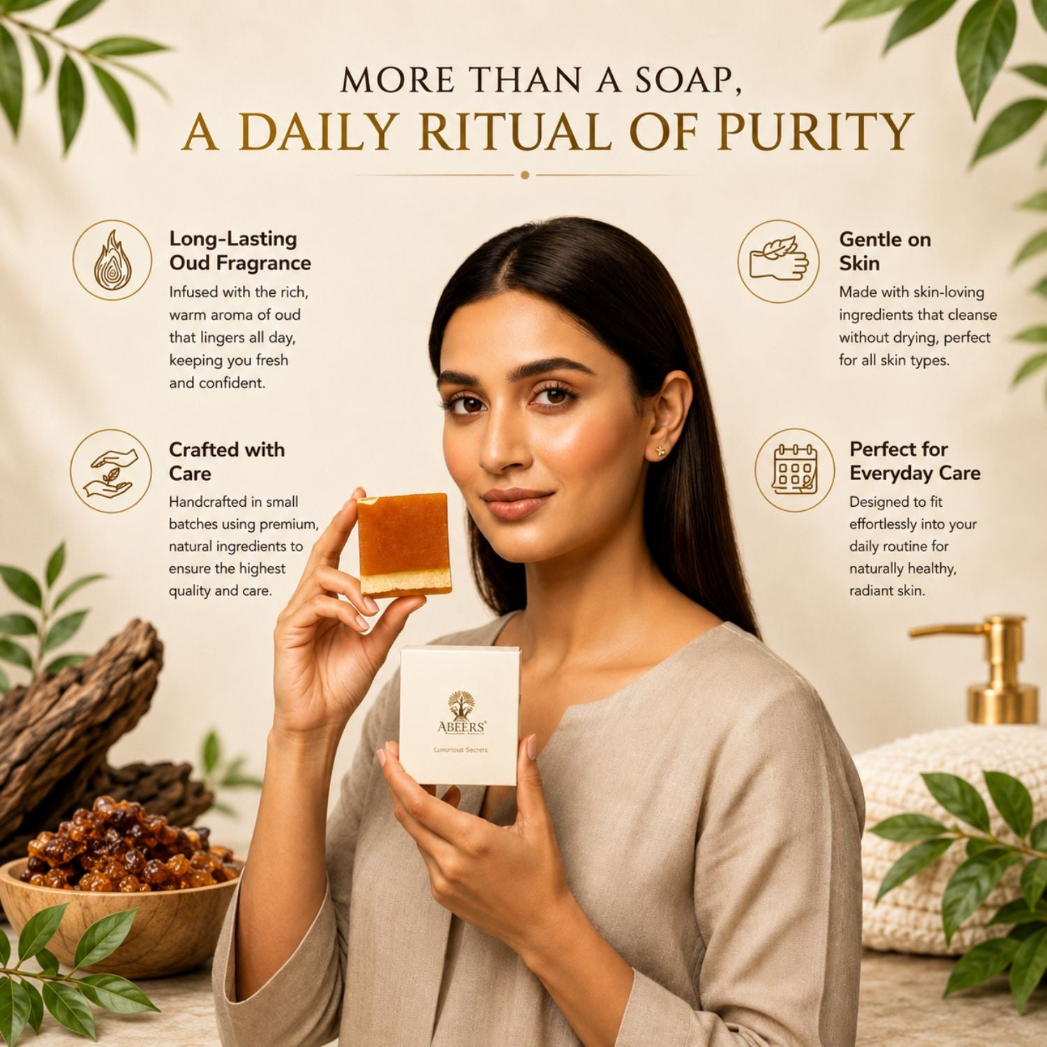 Oud Mukhallat Handmade Soap (125g)