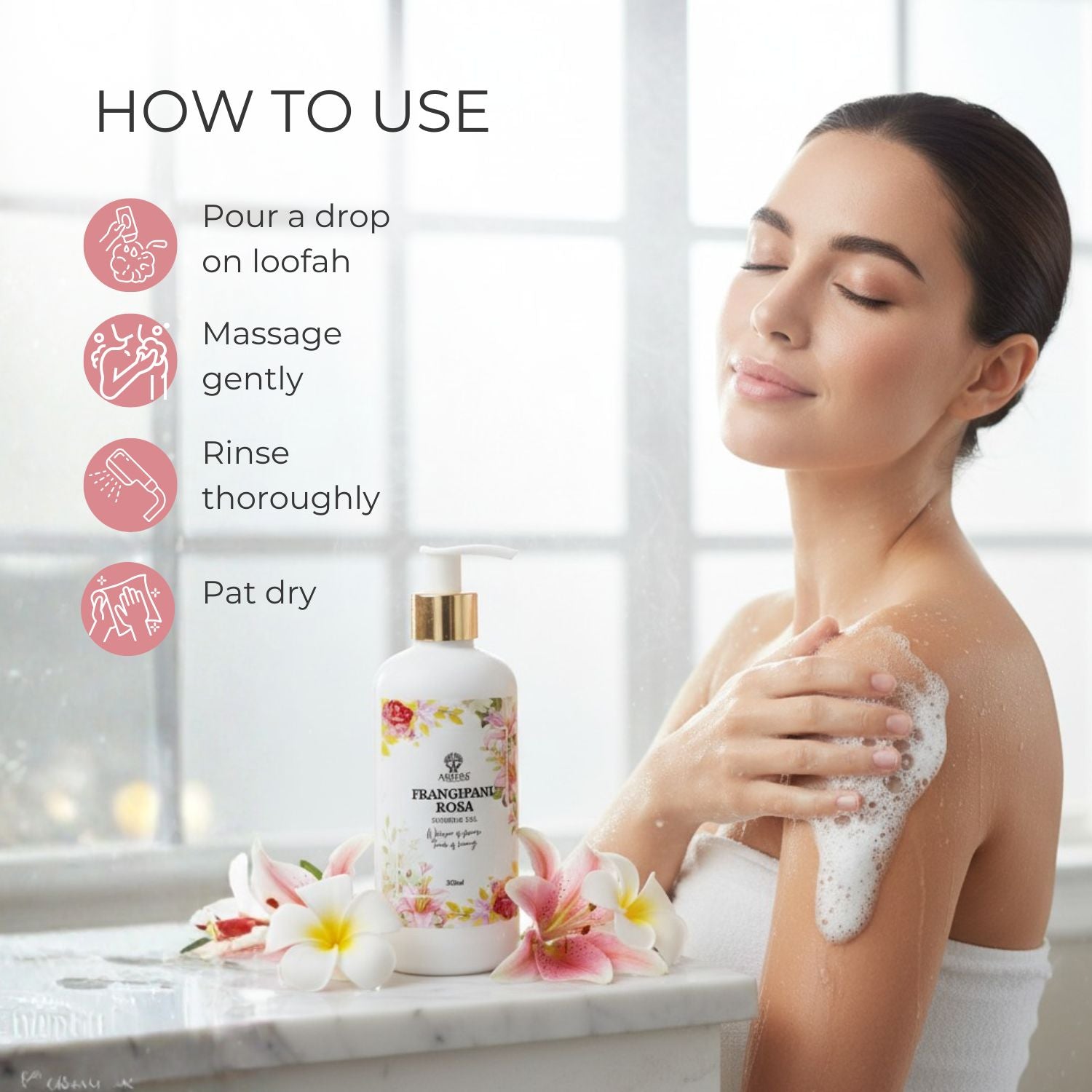 Frangipani Rosa Shower Gel 300ml