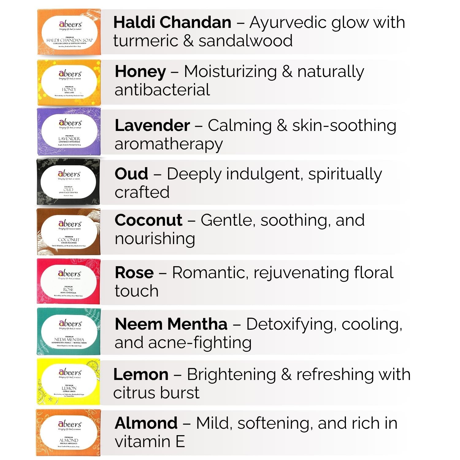 Abeers Soap Combo –  (9 x 100g)