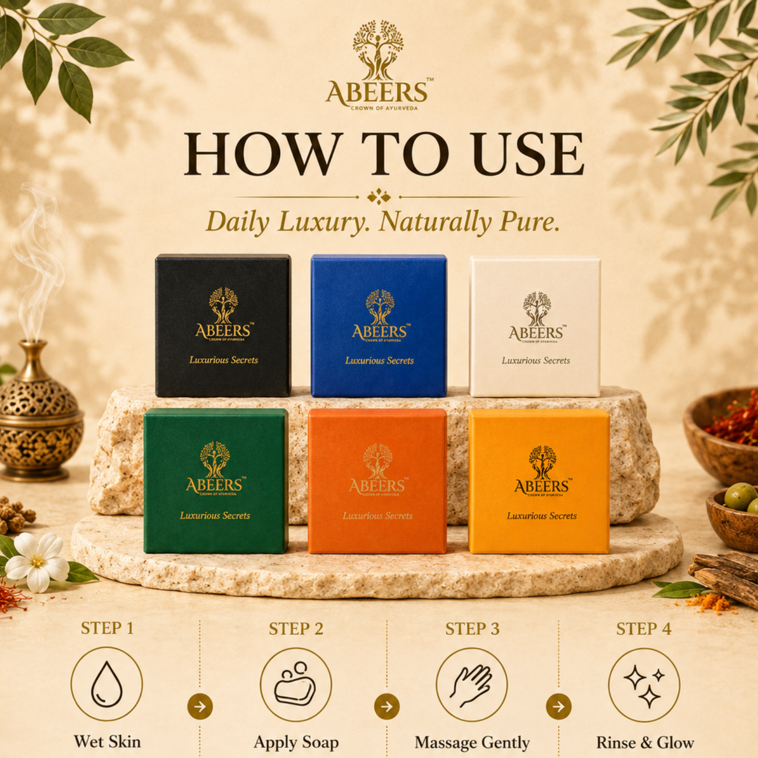 Oud Luxury Soap Gift Set (Pack of 6)