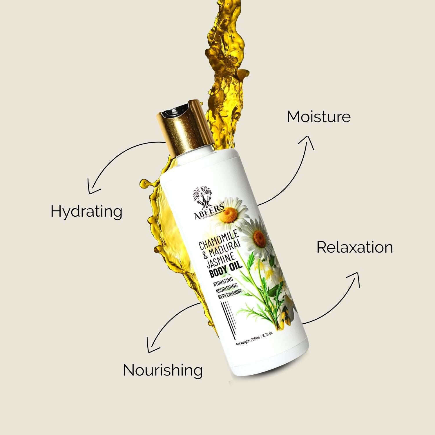 Abeers Chamomile & Jasmine Body Oil (200ml)