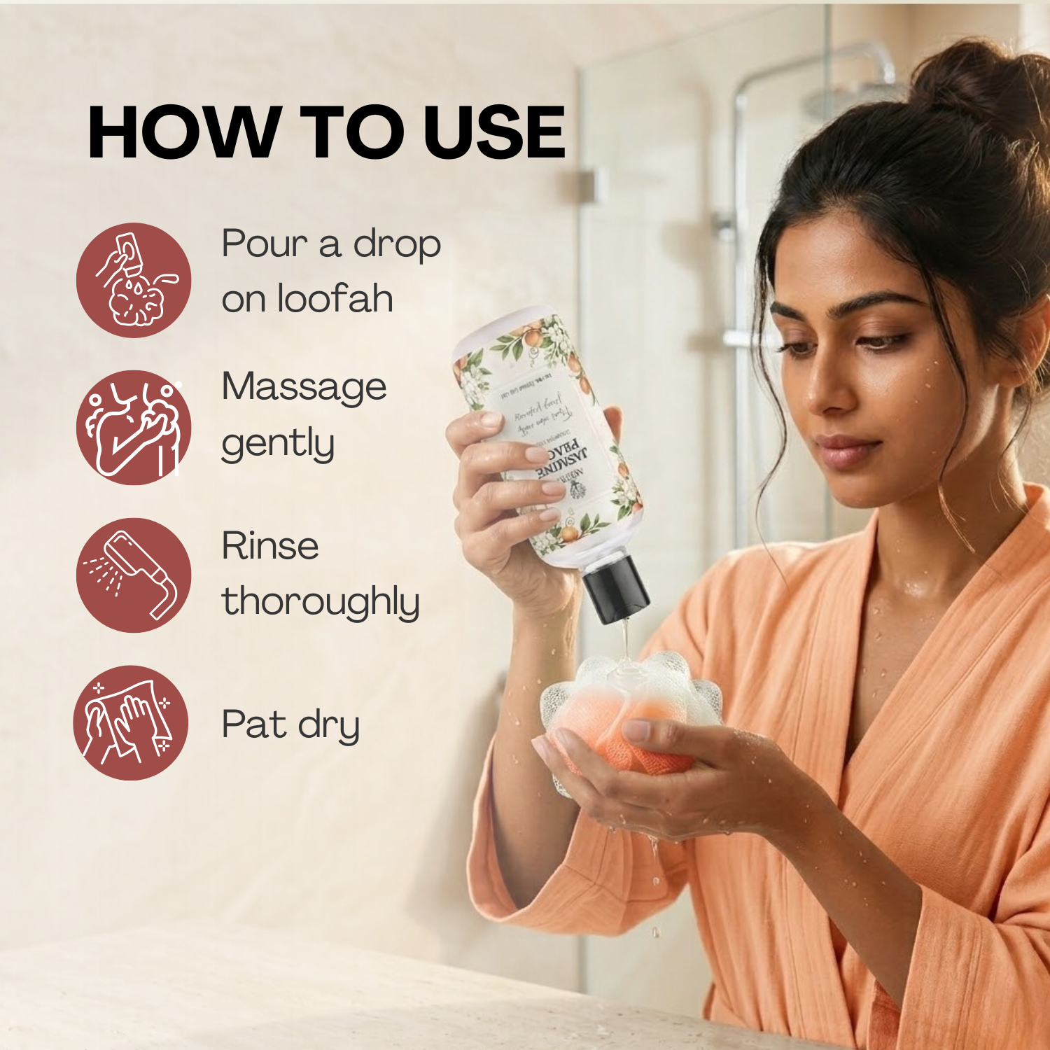 Jasmine Peach Body Wash