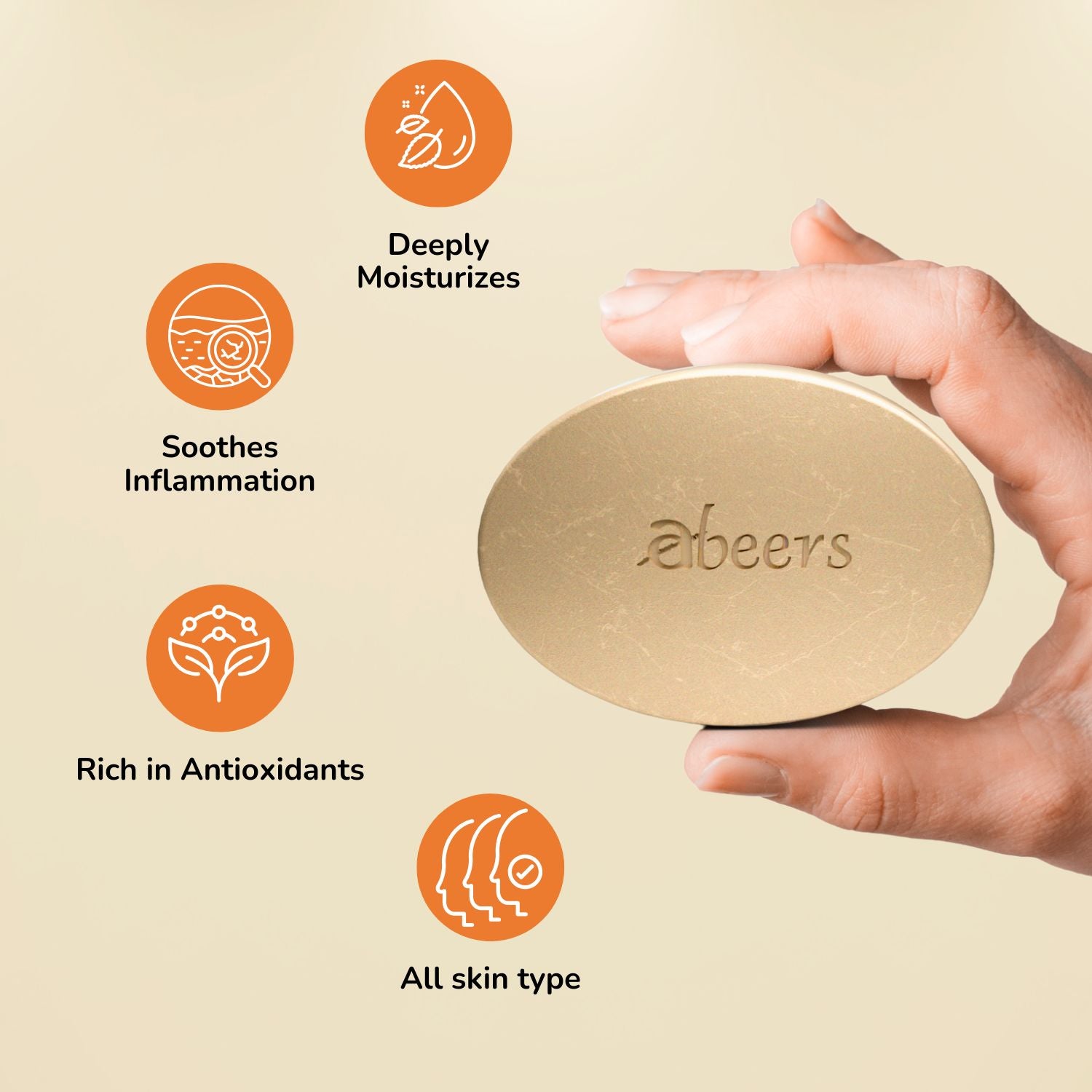 Abeers Handmade Almond Soap (100g)