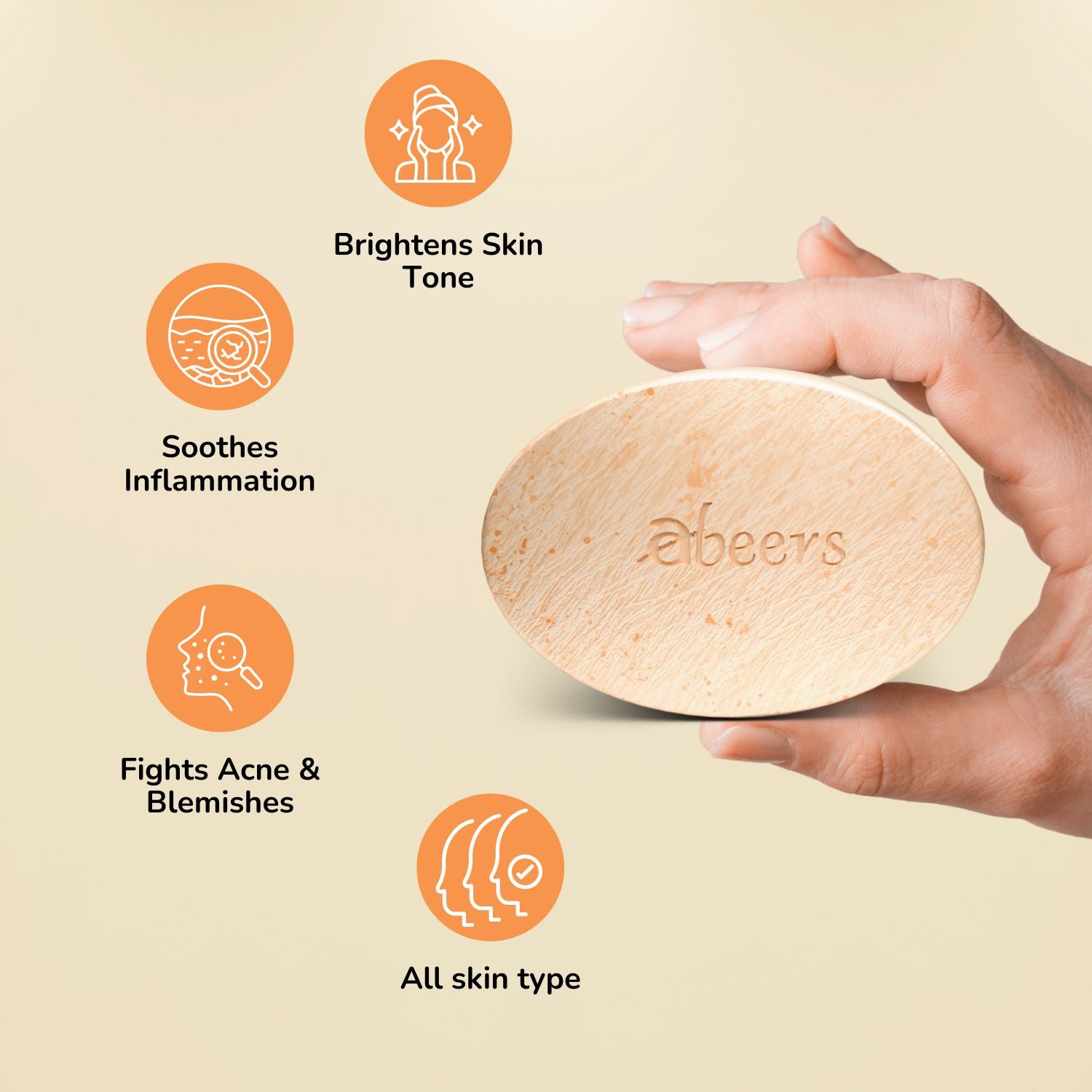 Abeers Handmade Haldi Chandan Soap (100g)