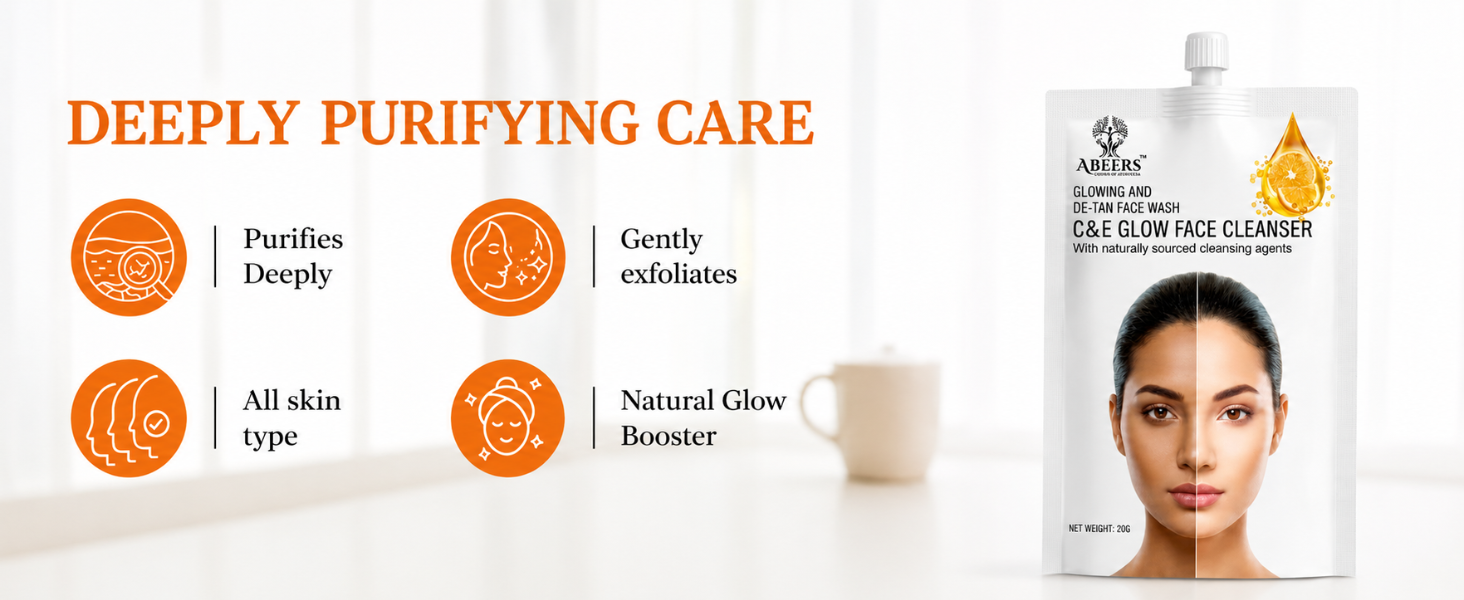 C&E Glow Face Cleanser De-Tan Face Wash