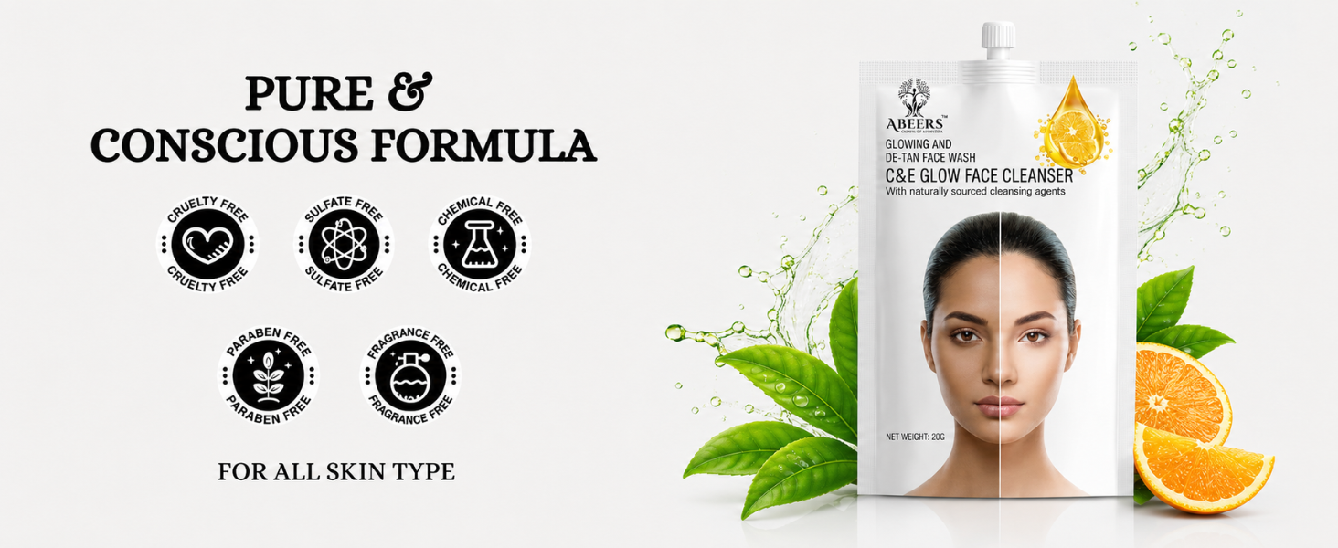 C&E Glow Face Cleanser De-Tan Face Wash